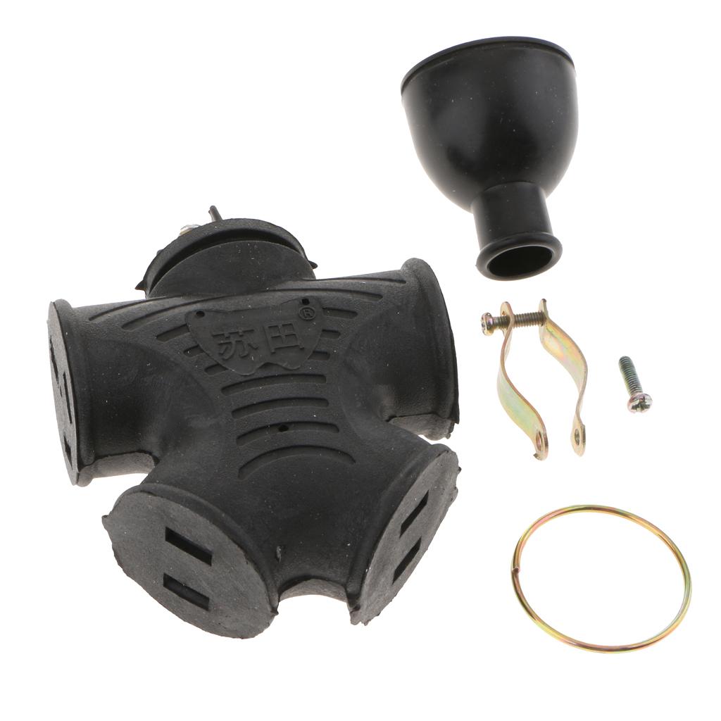 4 Plug Grounded Outlet Extender Surge Protector Grounded Adapter