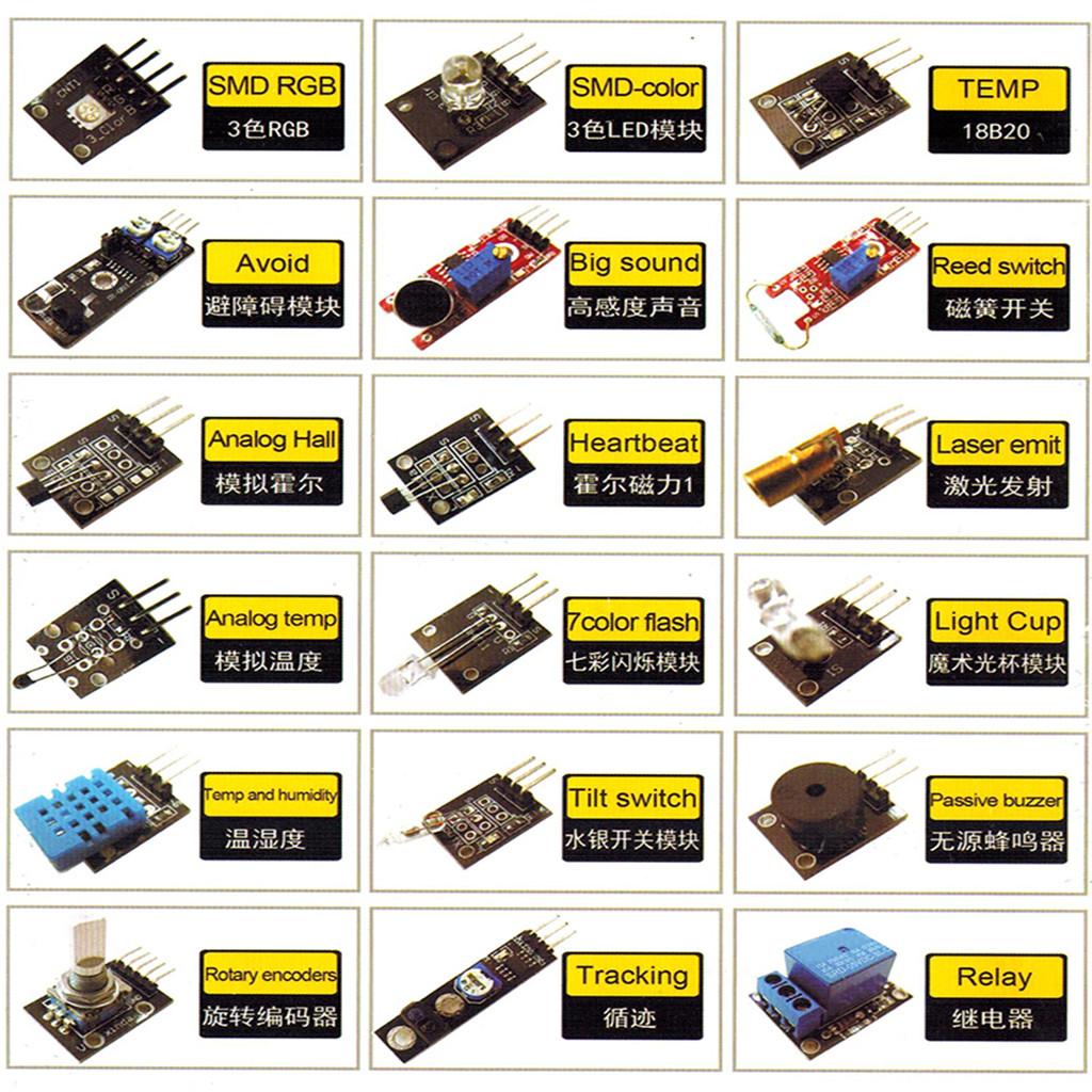 37in1 sensor kits DIY Arduino Learning Kit 37 sensor kit for Arduino DIY