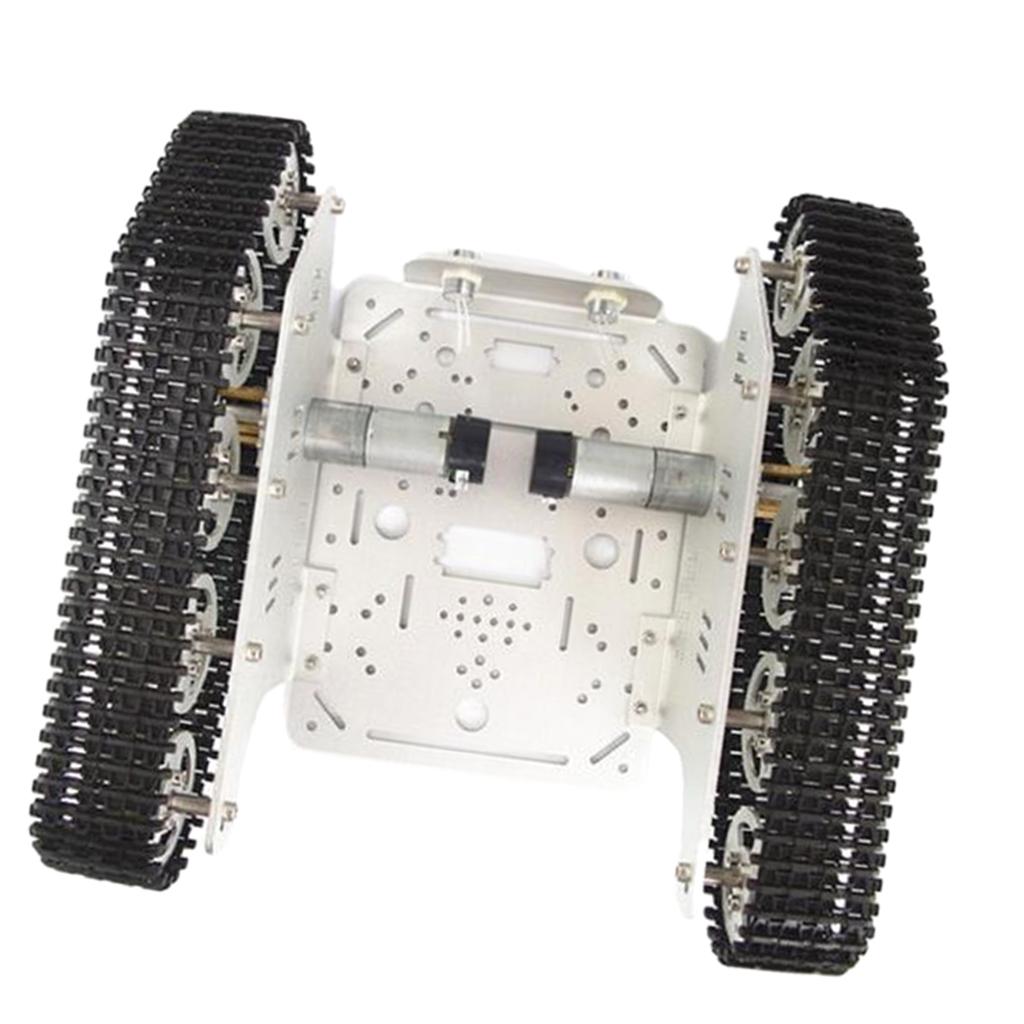 1 PCS T300 Aluminum Alloy Metal Robot Tracked Tank Chassis Platform Crawler 12V chipless motor + plastic track