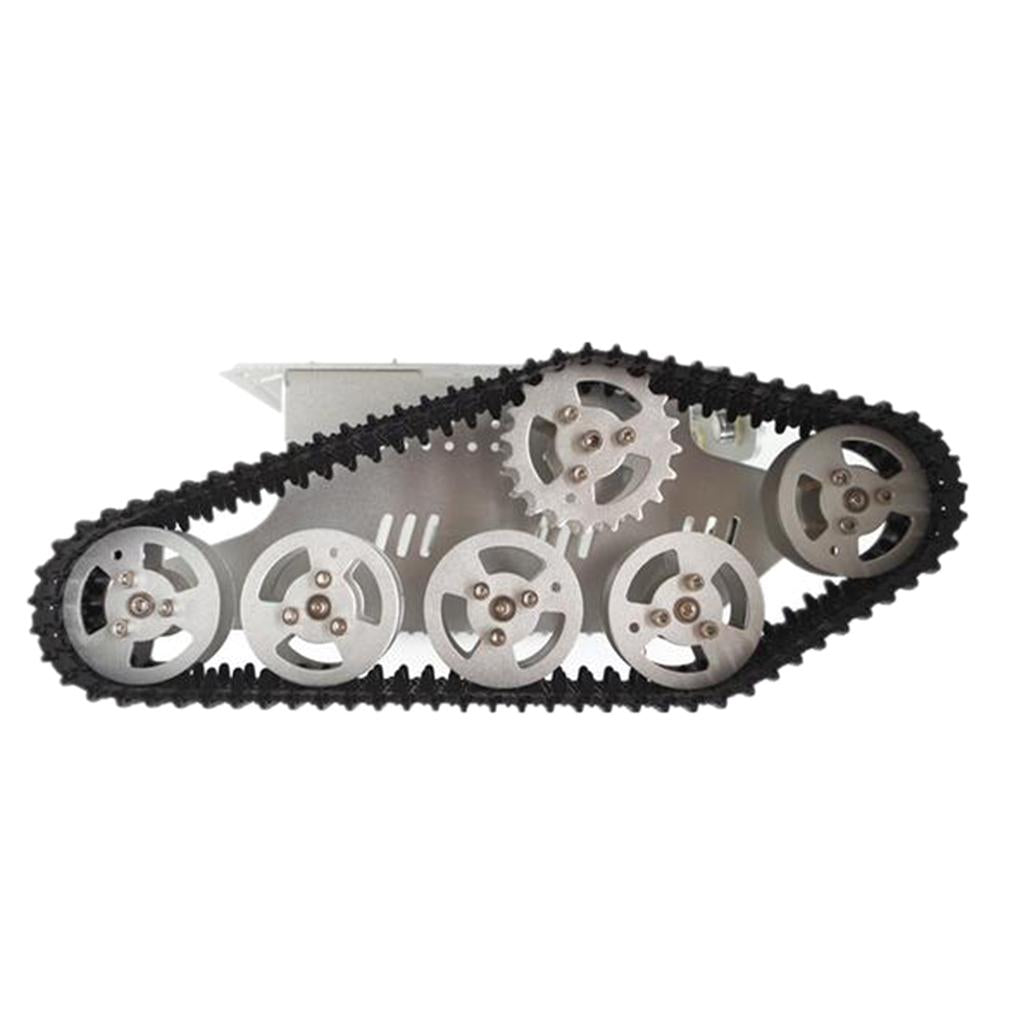 1 PCS T300 Aluminum Alloy Metal Robot Tracked Tank Chassis Platform Crawler 12V chipless motor + plastic track