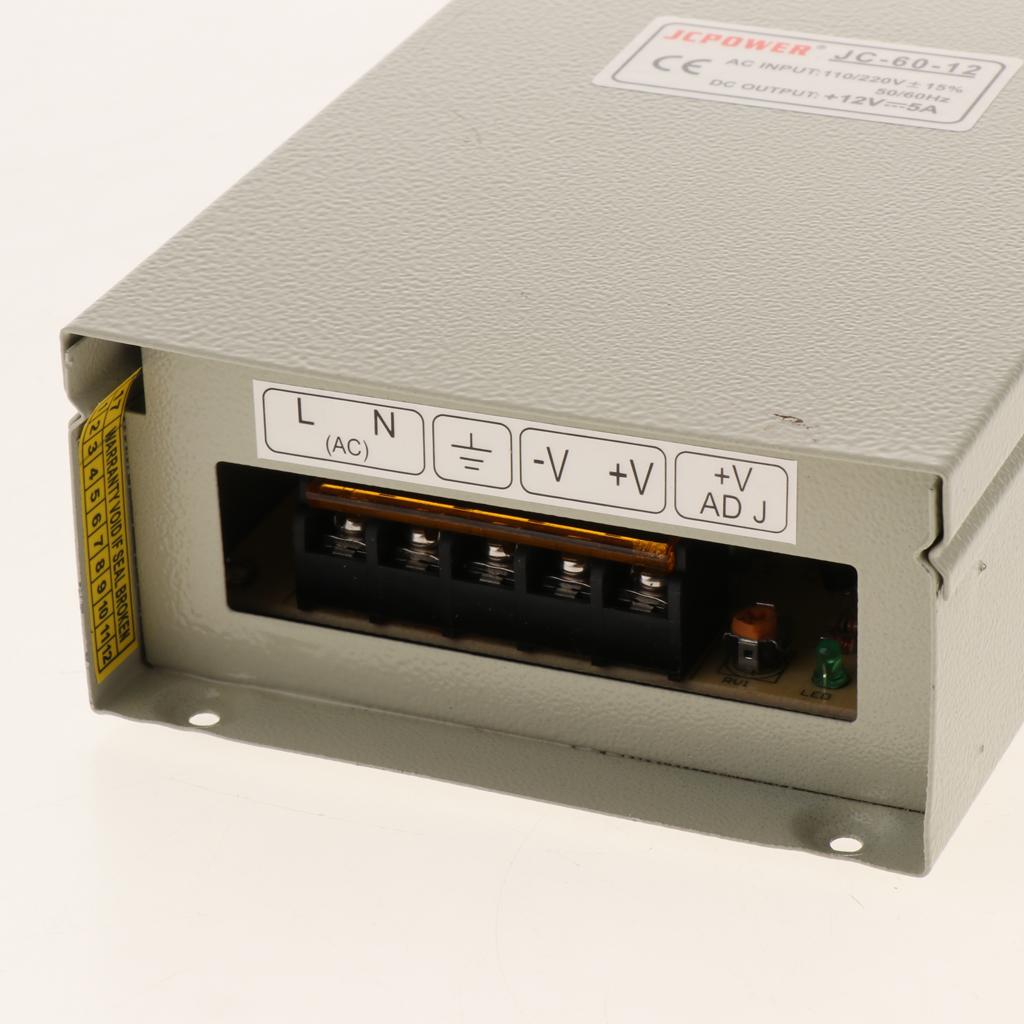 Rainproof and Dustproof LED Camera Switching Power Supply DC 12V 5A 60W
