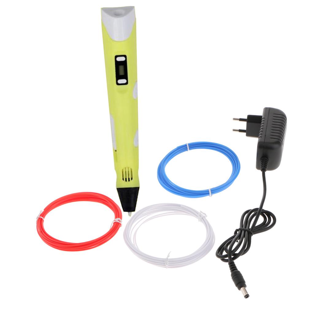 3d Printing Pen Graffiti Pen 3d Stereo Brush Painting Toy European Yellow