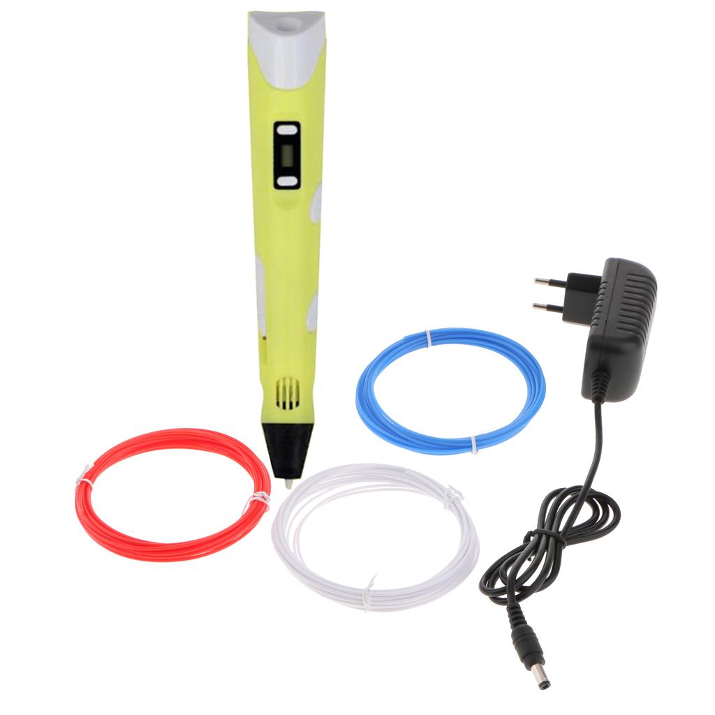 3d Printing Pen Graffiti Pen 3d Stereo Brush Painting Toy European Yellow