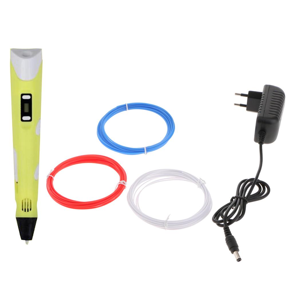 3d Printing Pen Graffiti Pen 3d Stereo Brush Painting Toy European Yellow