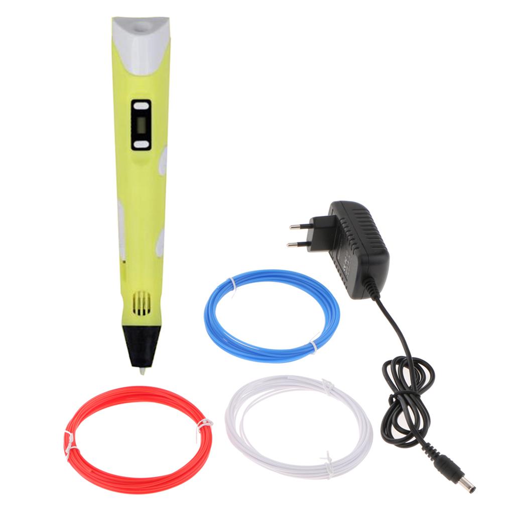 3d Printing Pen Graffiti Pen 3d Stereo Brush Painting Toy European Yellow