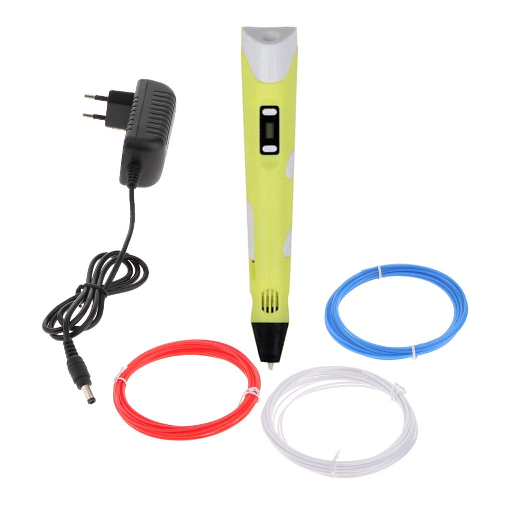 3d Printing Pen Graffiti Pen 3d Stereo Brush Painting Toy European Yellow