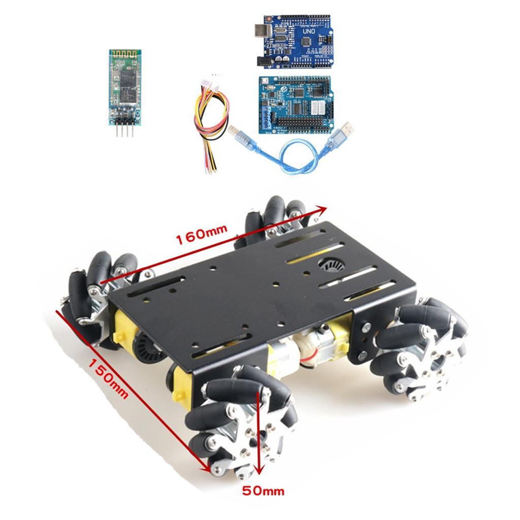 RC Robot Car Chassis with TT motor for Arduino Parts Bluetooth Black 1:120