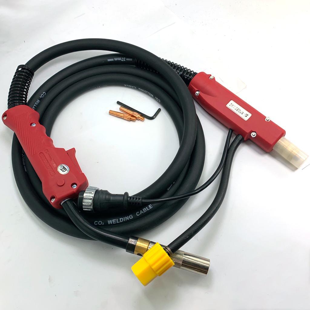 Welder Machine Welding Torch Euro Central Plug Connector Adaptor 350A 3M Red