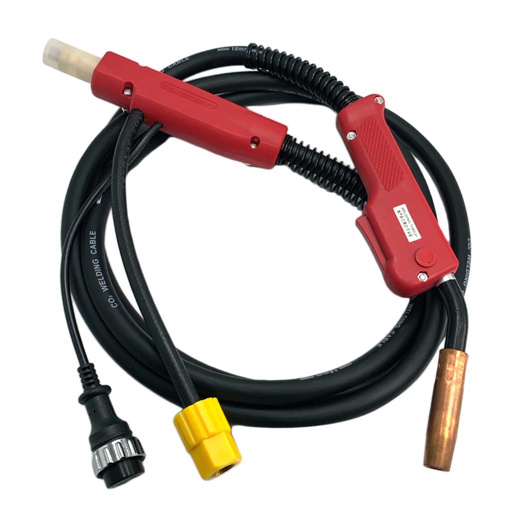 Welder Machine Welding Torch Euro Central Plug Connector Adaptor 180A 3M