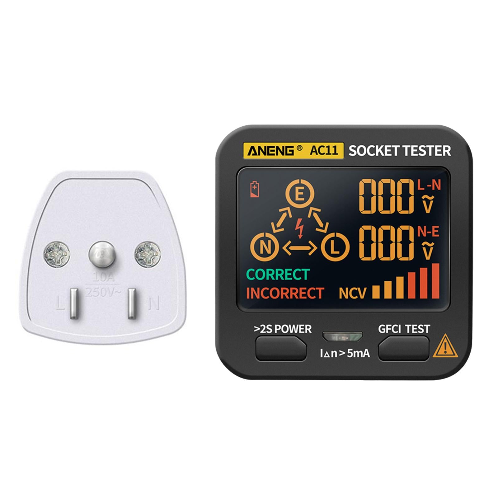 AC11 Digital Smart Socket Tester Wall Plug Breaker Finder RCD NCV Test