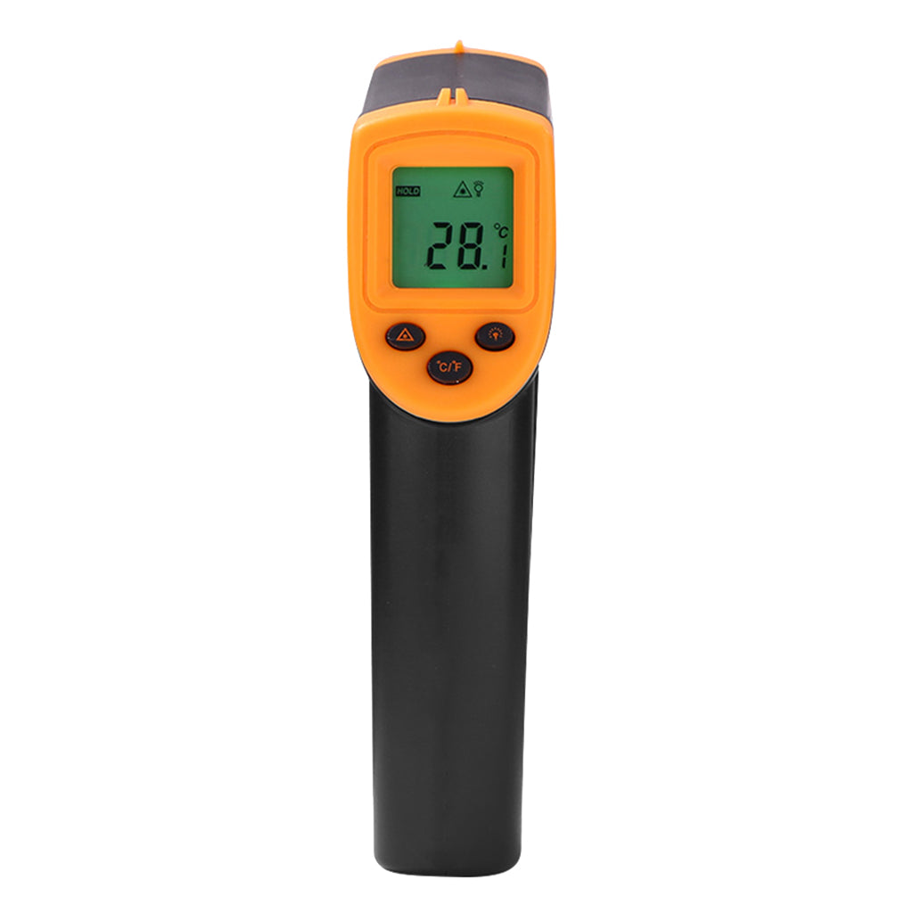 Handheld Laser Infrared Thermometer Backlit Yellow