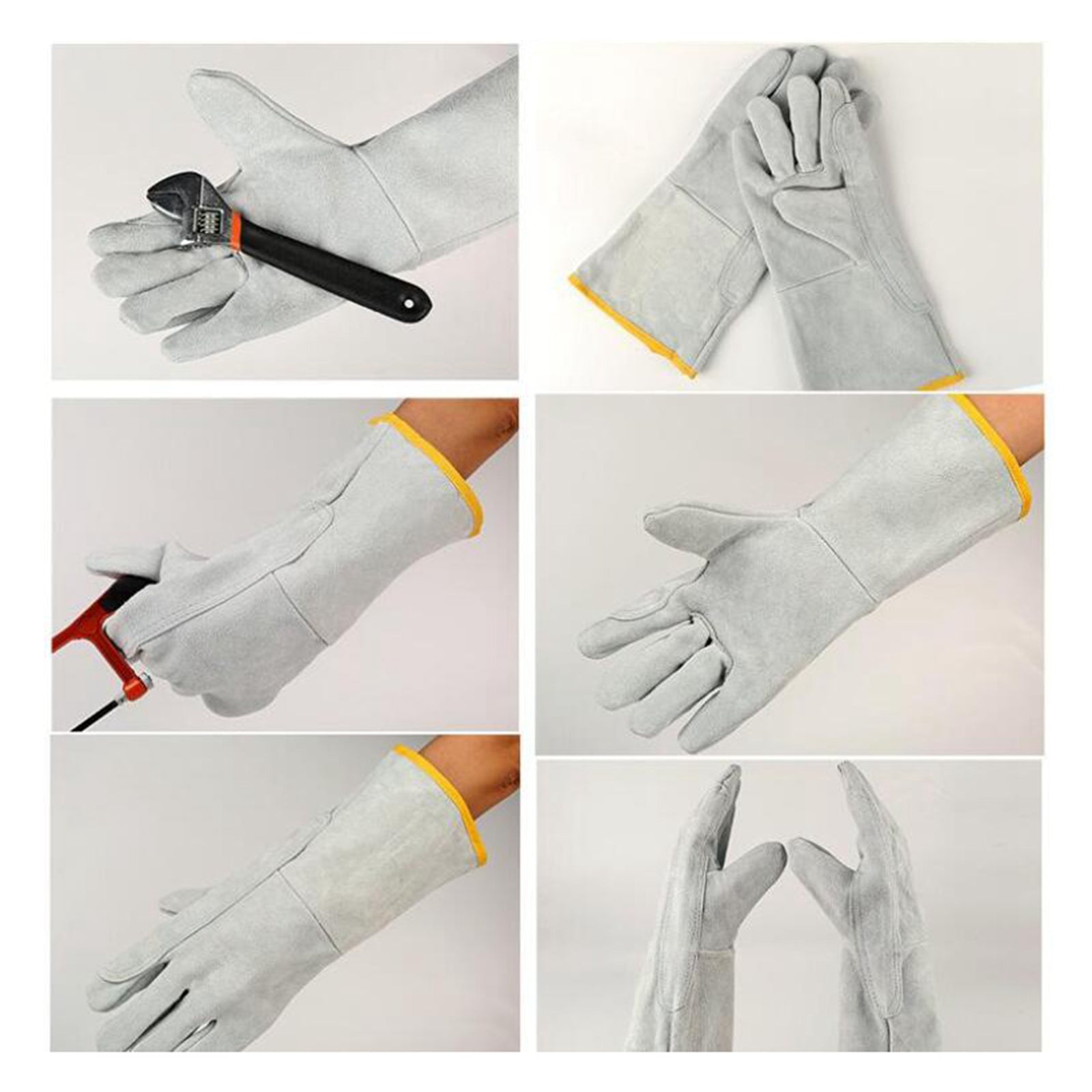 Work Welding Gloves Heat Resistant for Welders/Workers/Fireplace/BBQ Style1