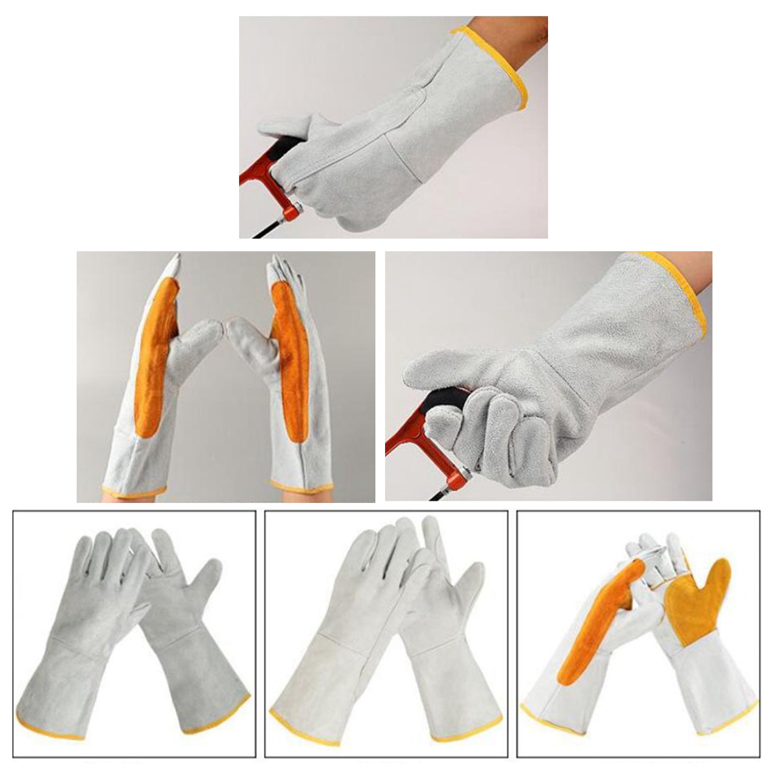 Work Welding Gloves Heat Resistant for Welders/Workers/Fireplace/BBQ Style1