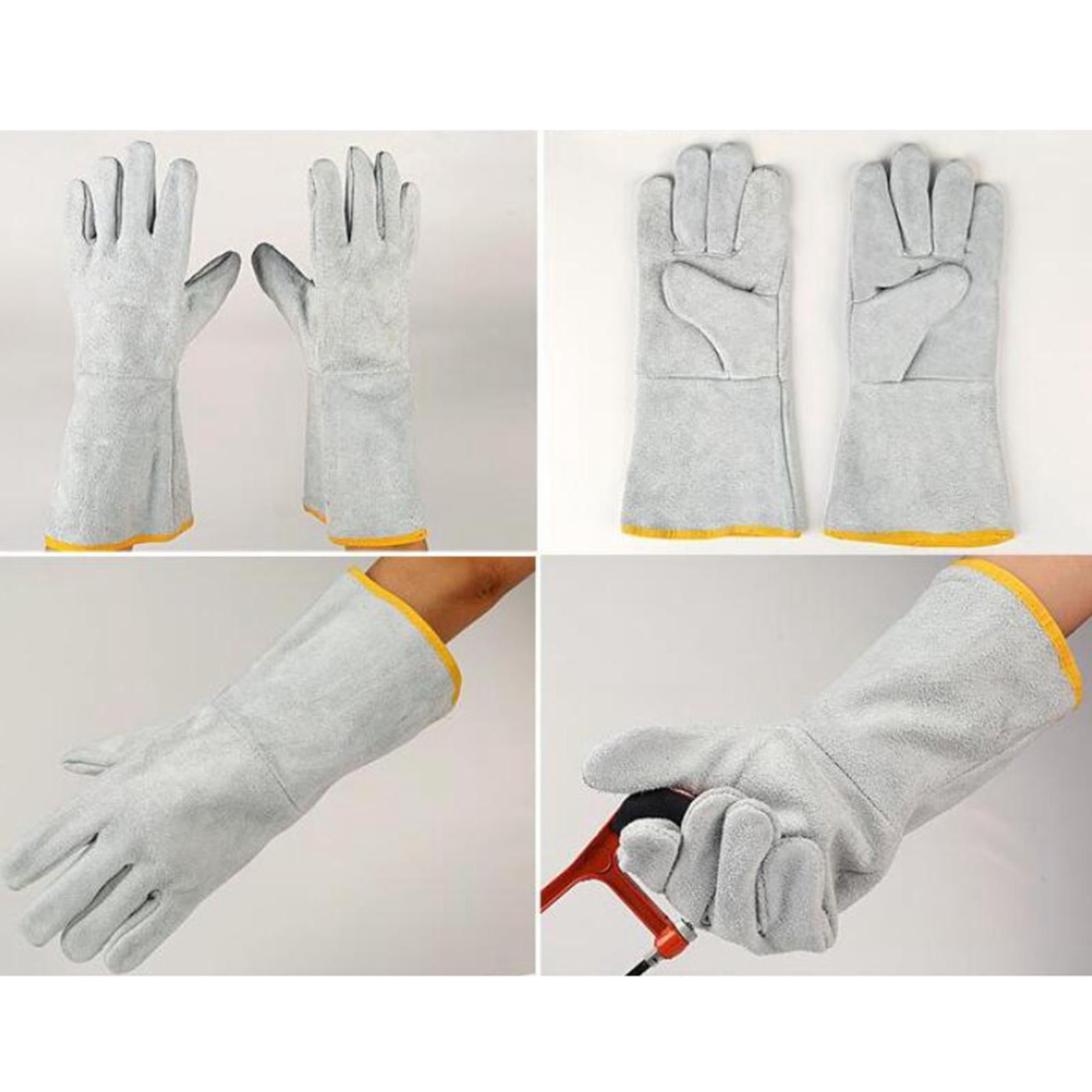 Work Welding Gloves Heat Resistant for Welders/Workers/Fireplace/BBQ Style3
