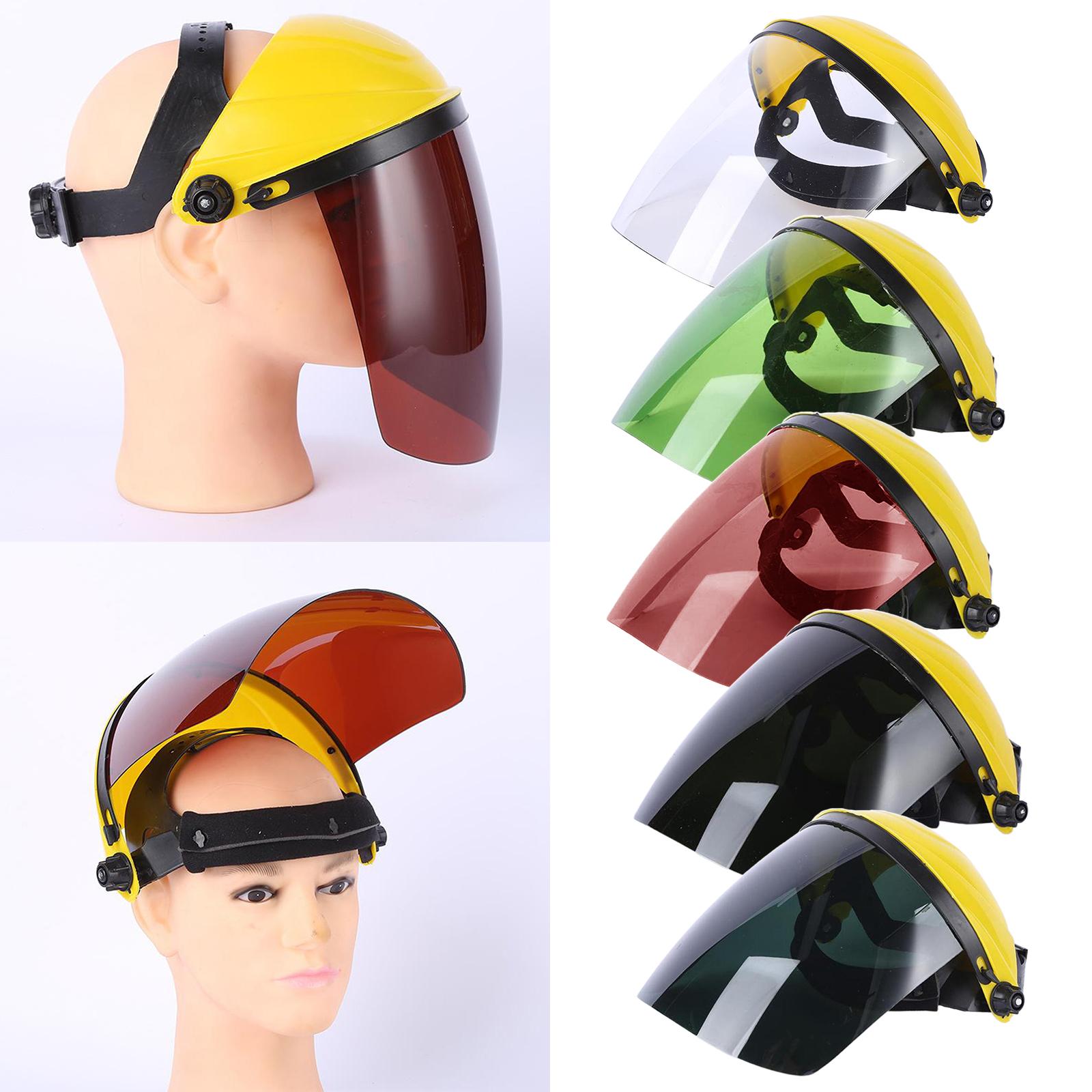 Protective Shield Head-Mounted Face Eye Shield Screen Grinding Clear