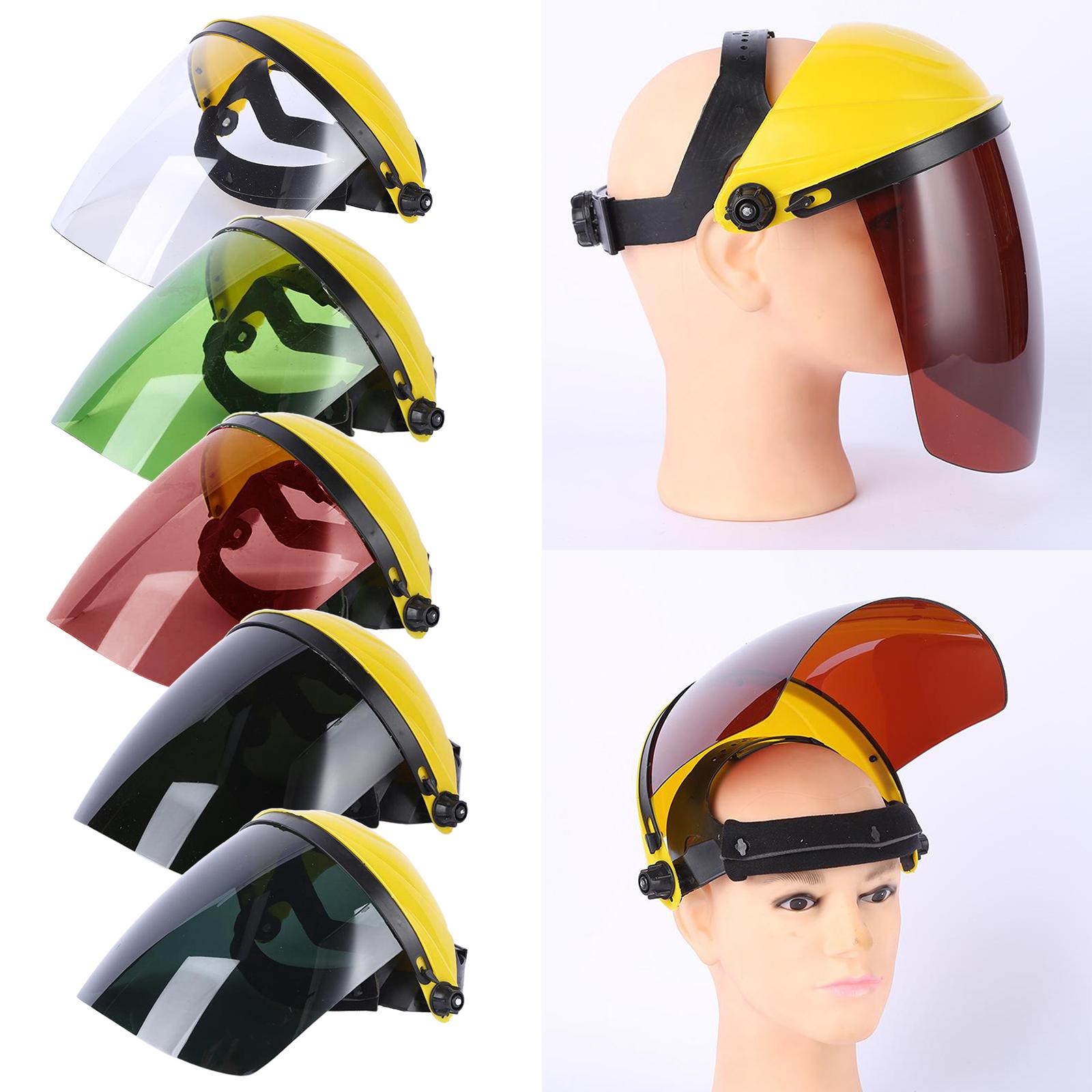 Protective Shield Head-Mounted Face Eye Shield Screen Grinding Clear