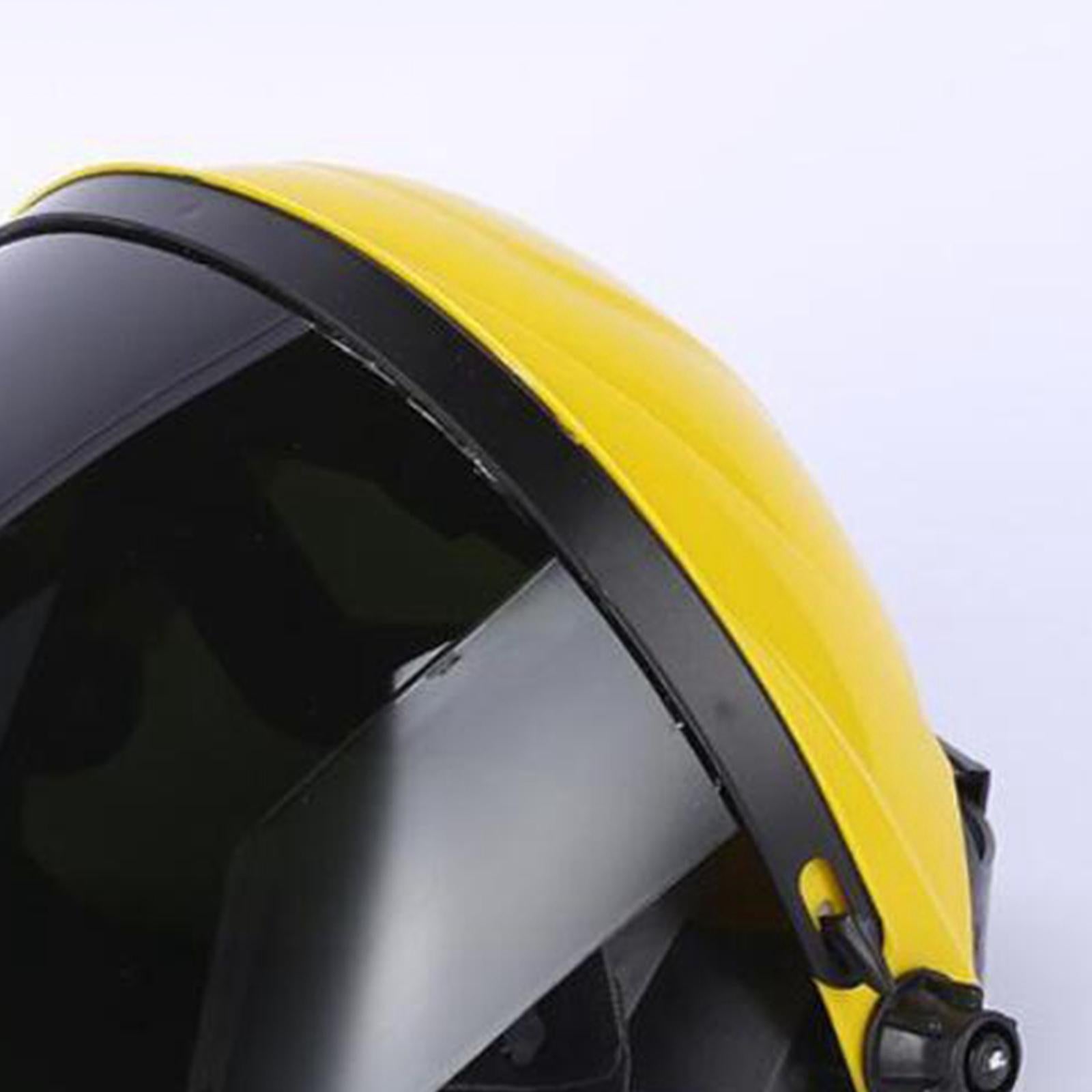 Protective Shield Head-Mounted Face Eye Shield Screen Grinding Yellow