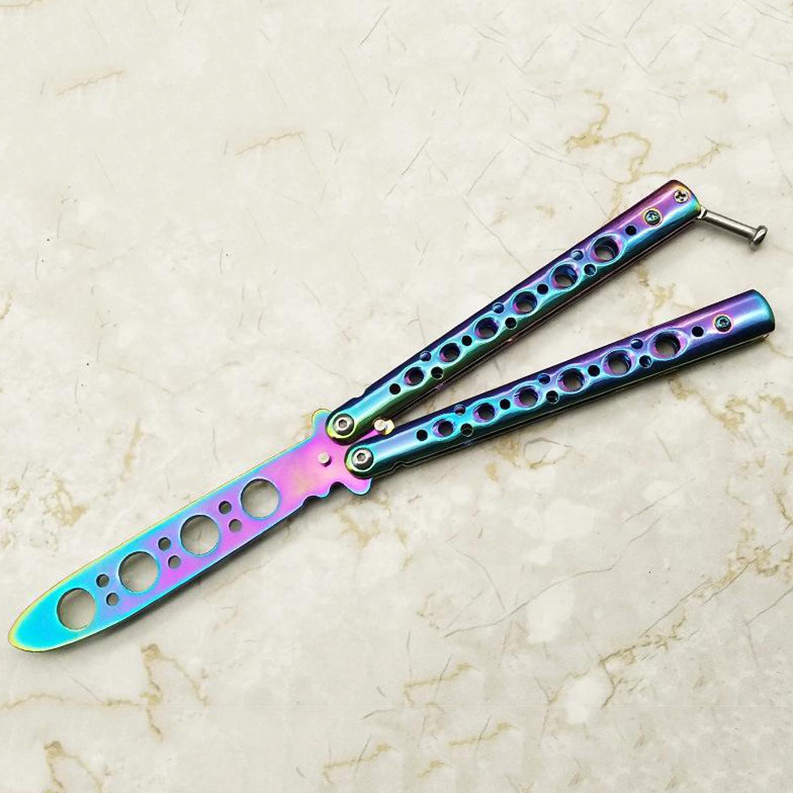 Butterfly Balisong Trainer Training Knife Tool Durable Colorful