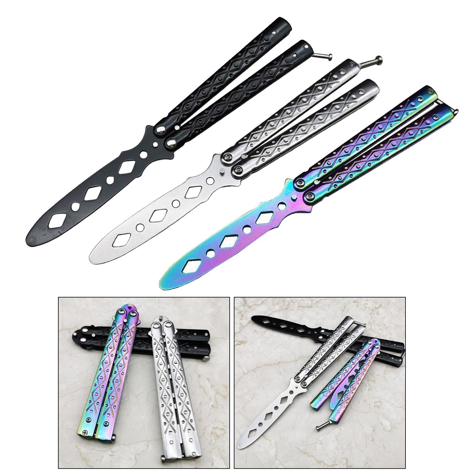 Butterfly Balisong Trainer Training Knife Tool Safe Use Black