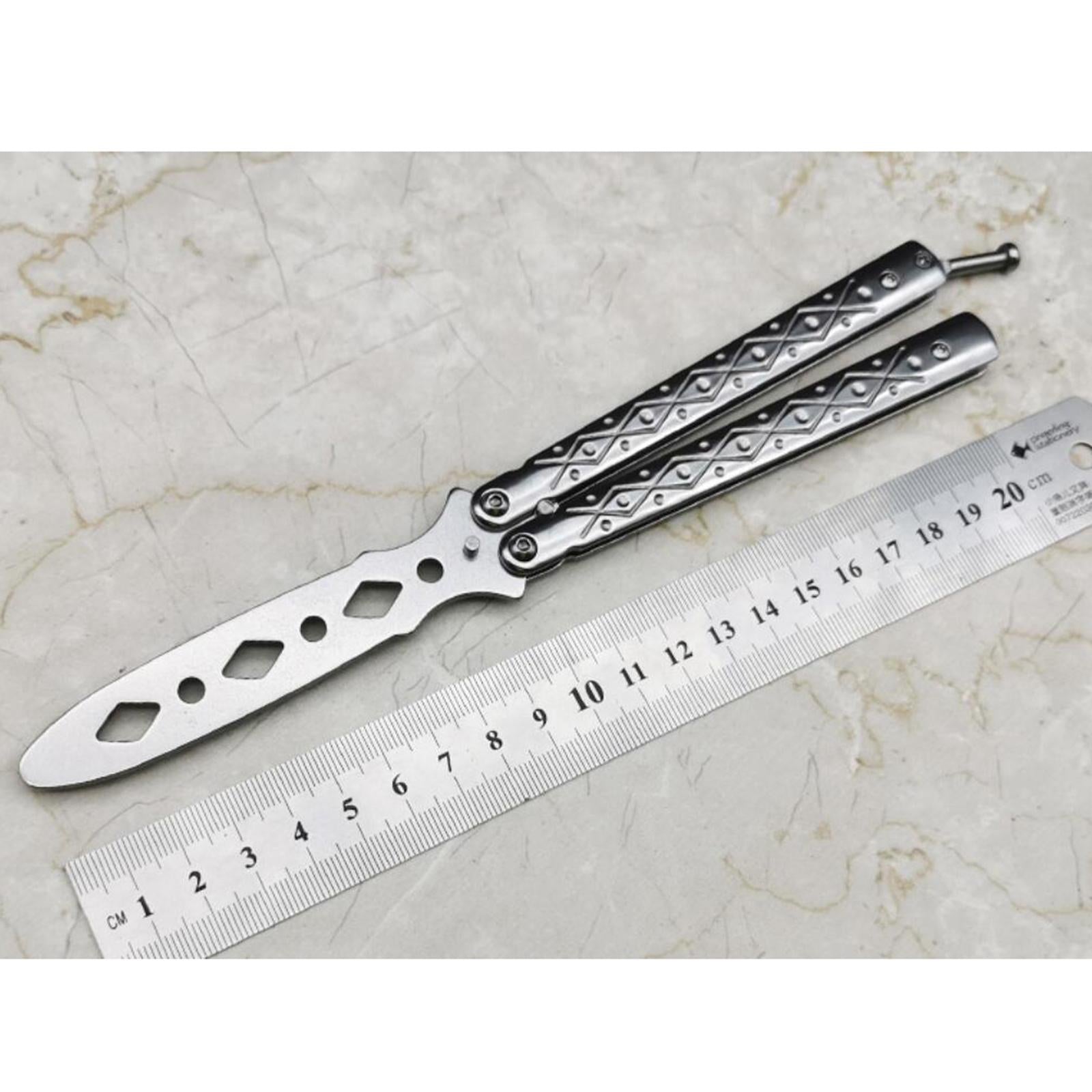 Butterfly Balisong Trainer Training Knife Tool Safe Use White
