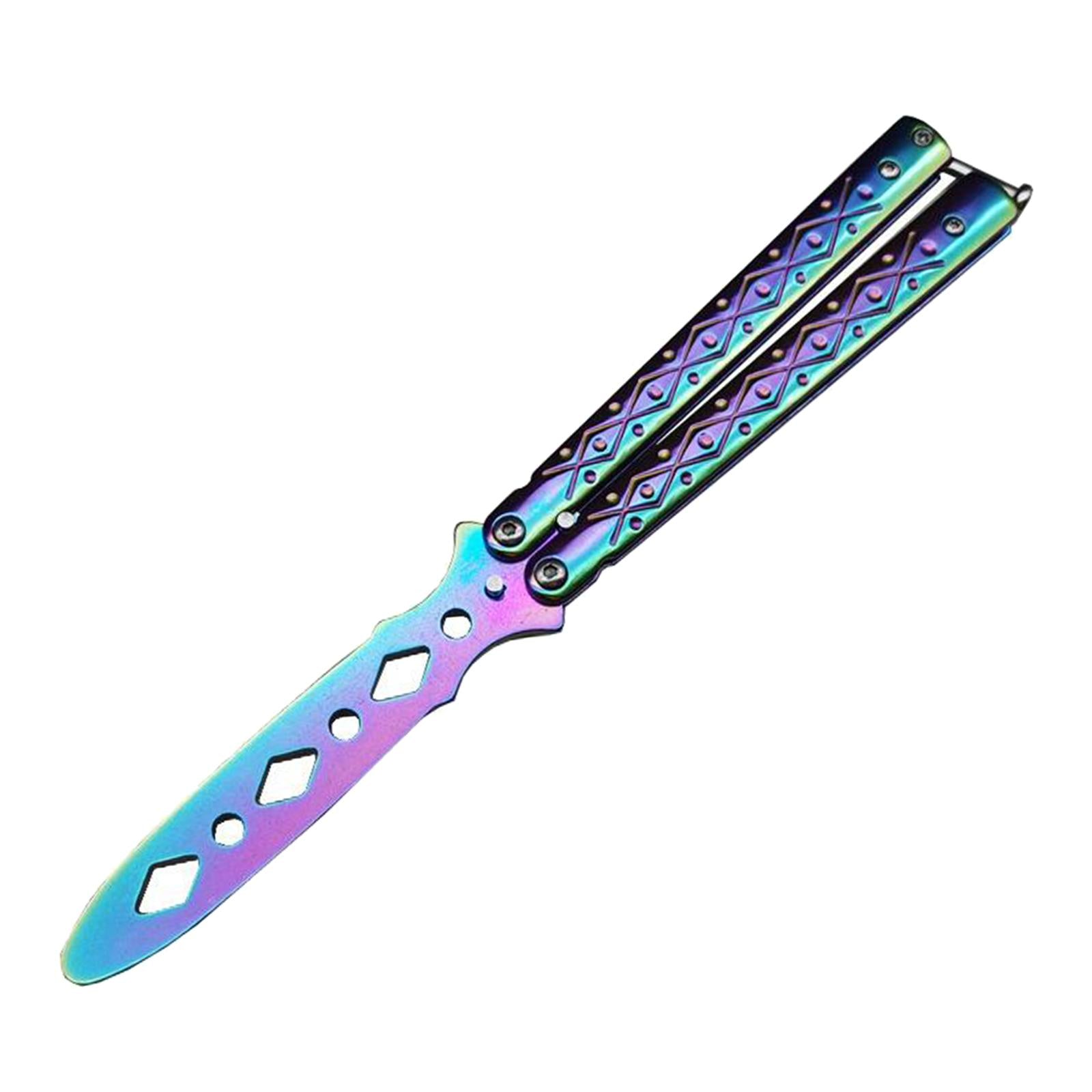 Butterfly Balisong Trainer Training Knife Tool Safe Use Multicolor