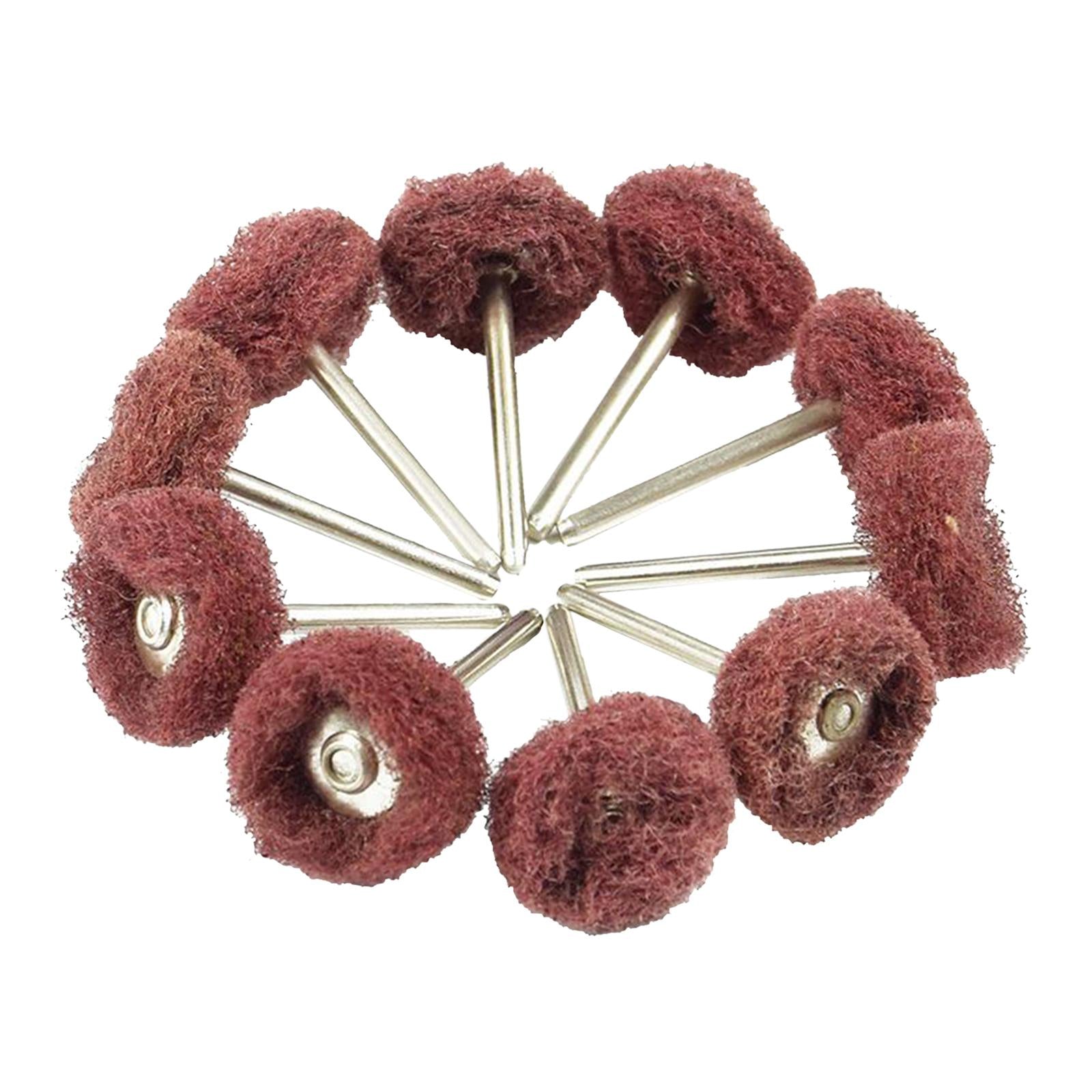 3mm Abrasive Nylon Polishing Buffing Wheels Rotary Tool Set Red 10pcs