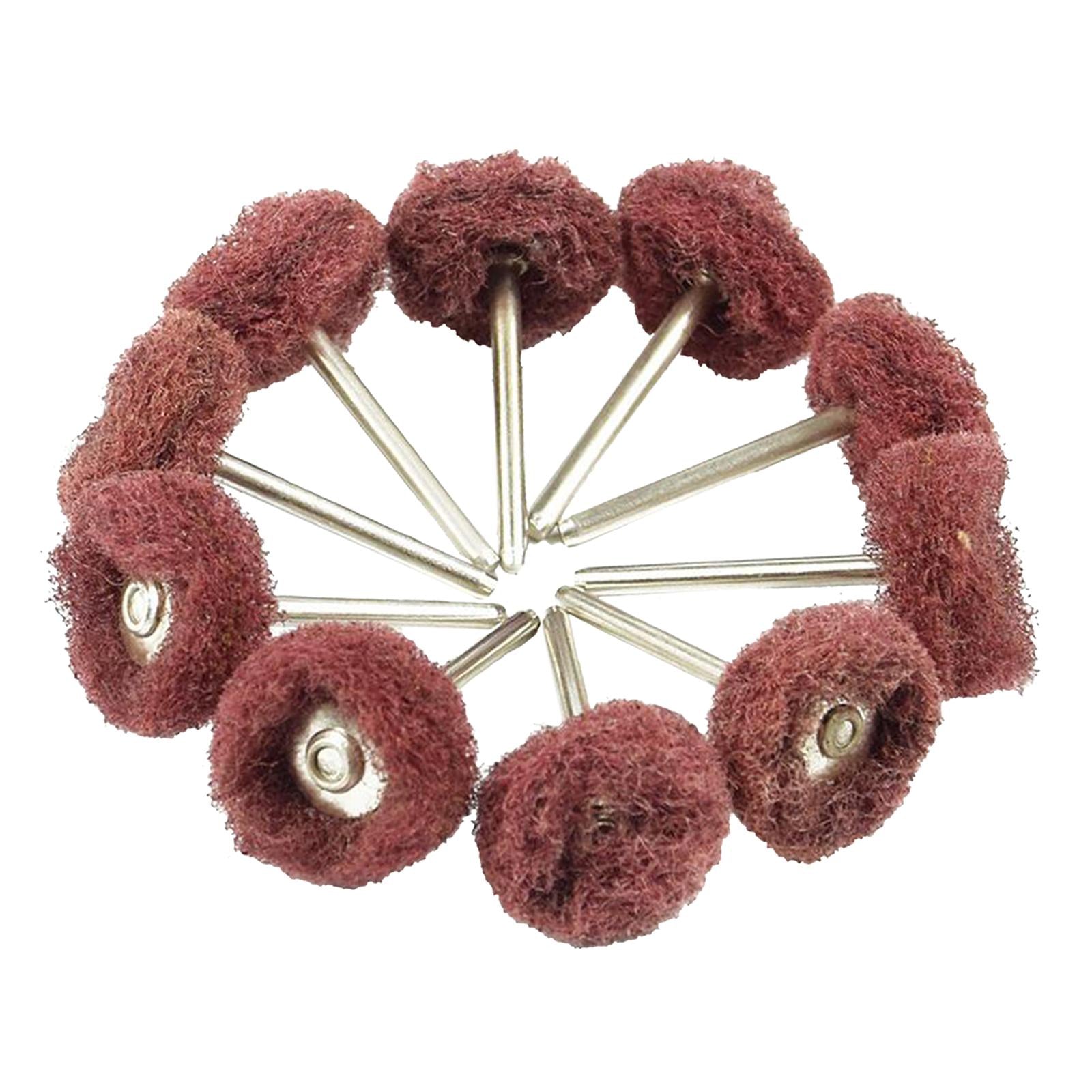 3mm Abrasive Nylon Polishing Buffing Wheels Rotary Tool Set Red 10pcs