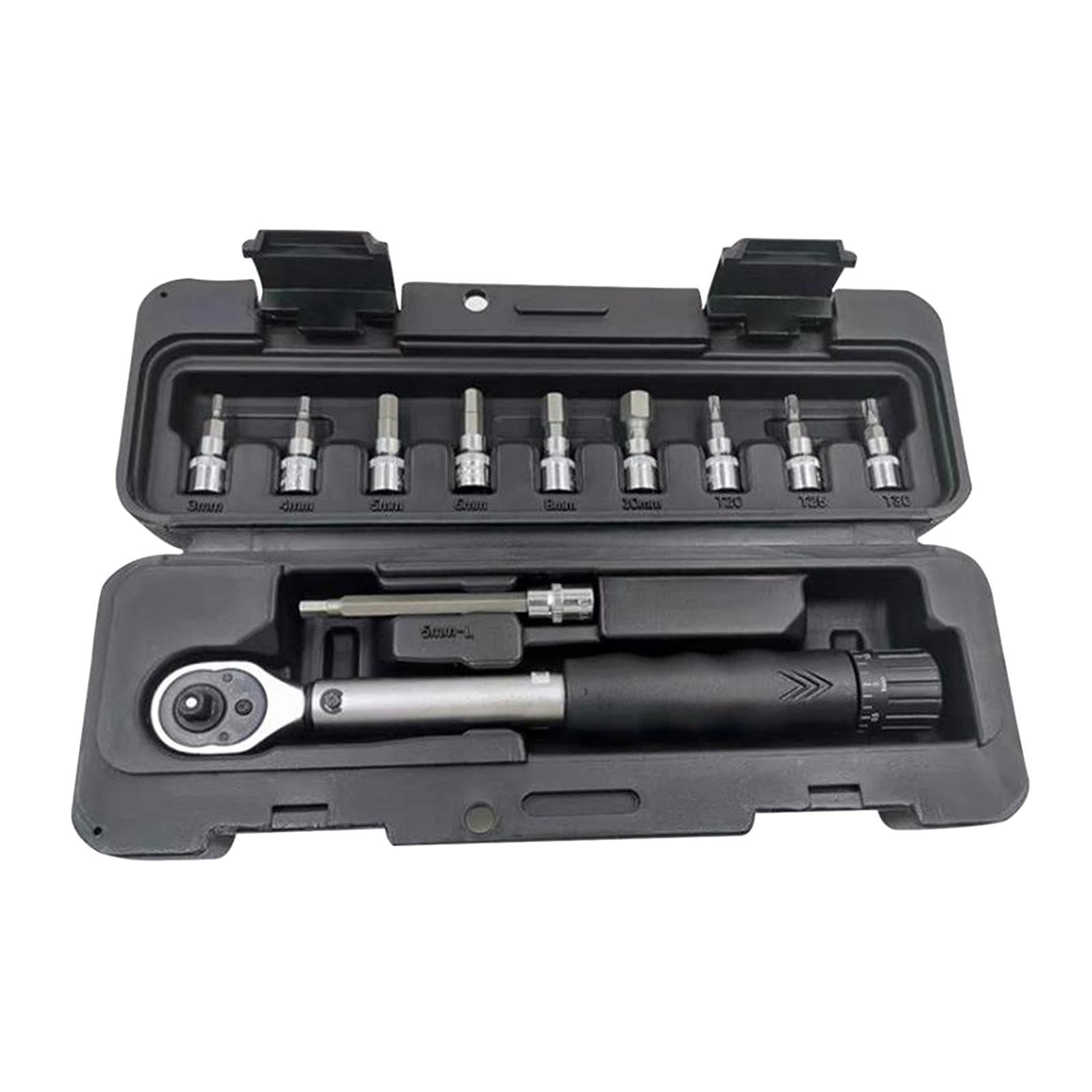 Torque Wrench 1/4 ratcheting socket square drive Torque Wrench Bicycle Tool"