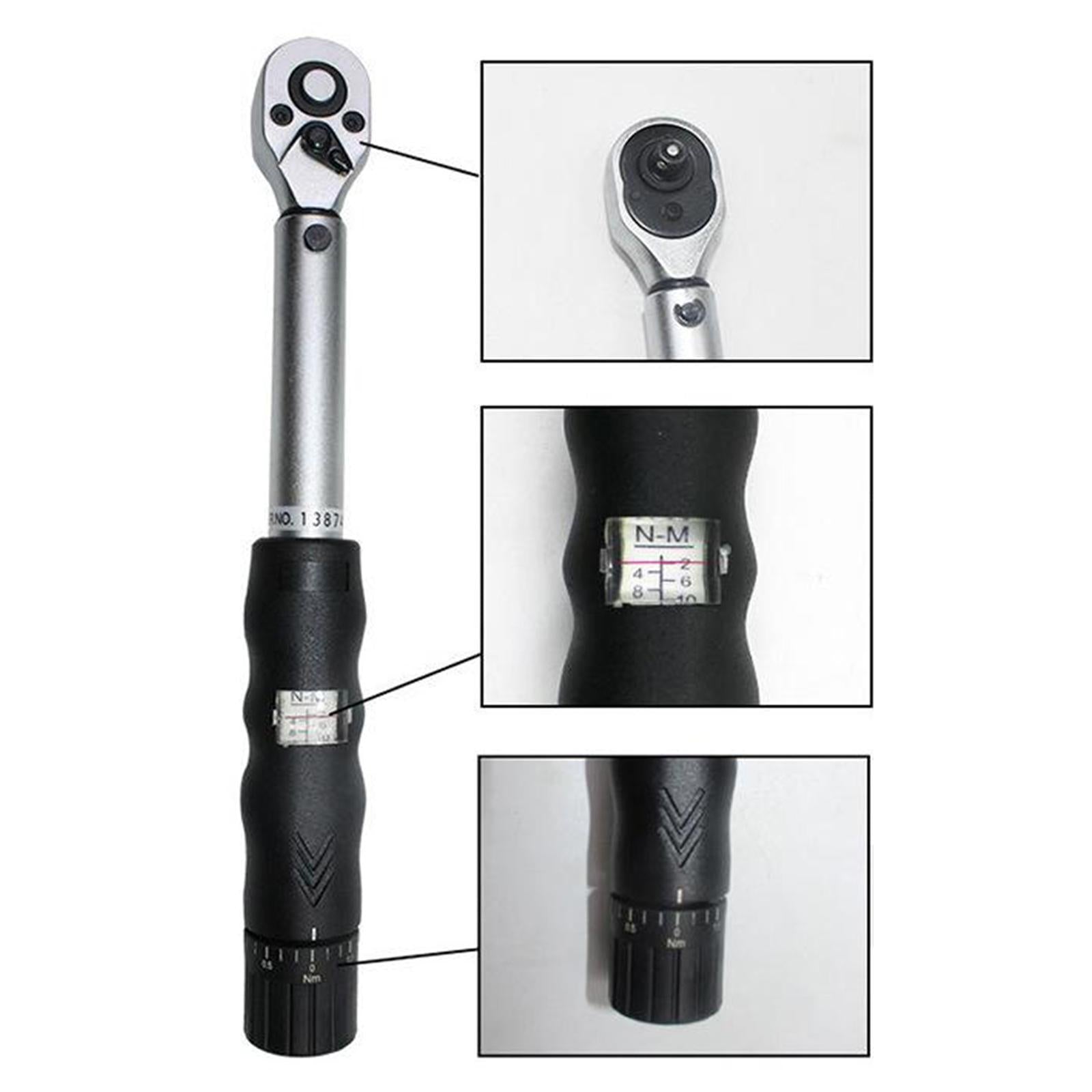 Torque Wrench 1/4 ratcheting socket square drive Torque Wrench Bicycle Tool"