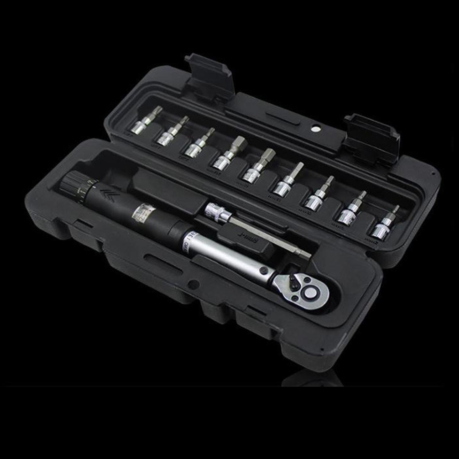 Torque Wrench 1/4 ratcheting socket square drive Torque Wrench Bicycle Tool"