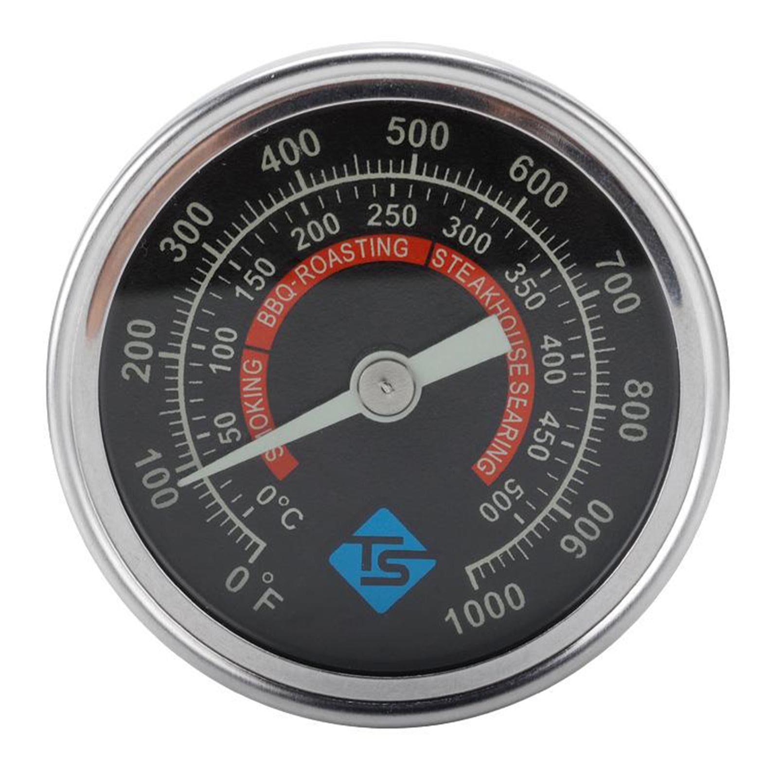 Adjustable Gas Charcoal Smoker Pit Grill BBQ Thermometer Electric Heavy Duty