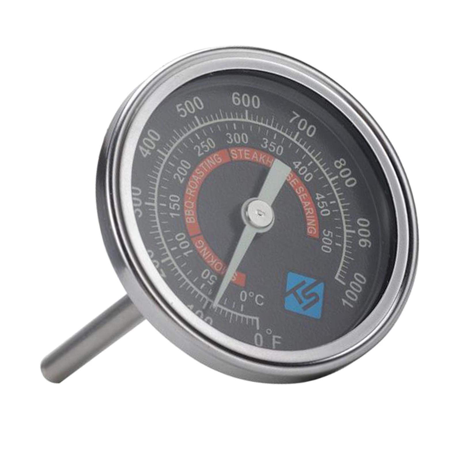 Adjustable Gas Charcoal Smoker Pit Grill BBQ Thermometer Electric Heavy Duty