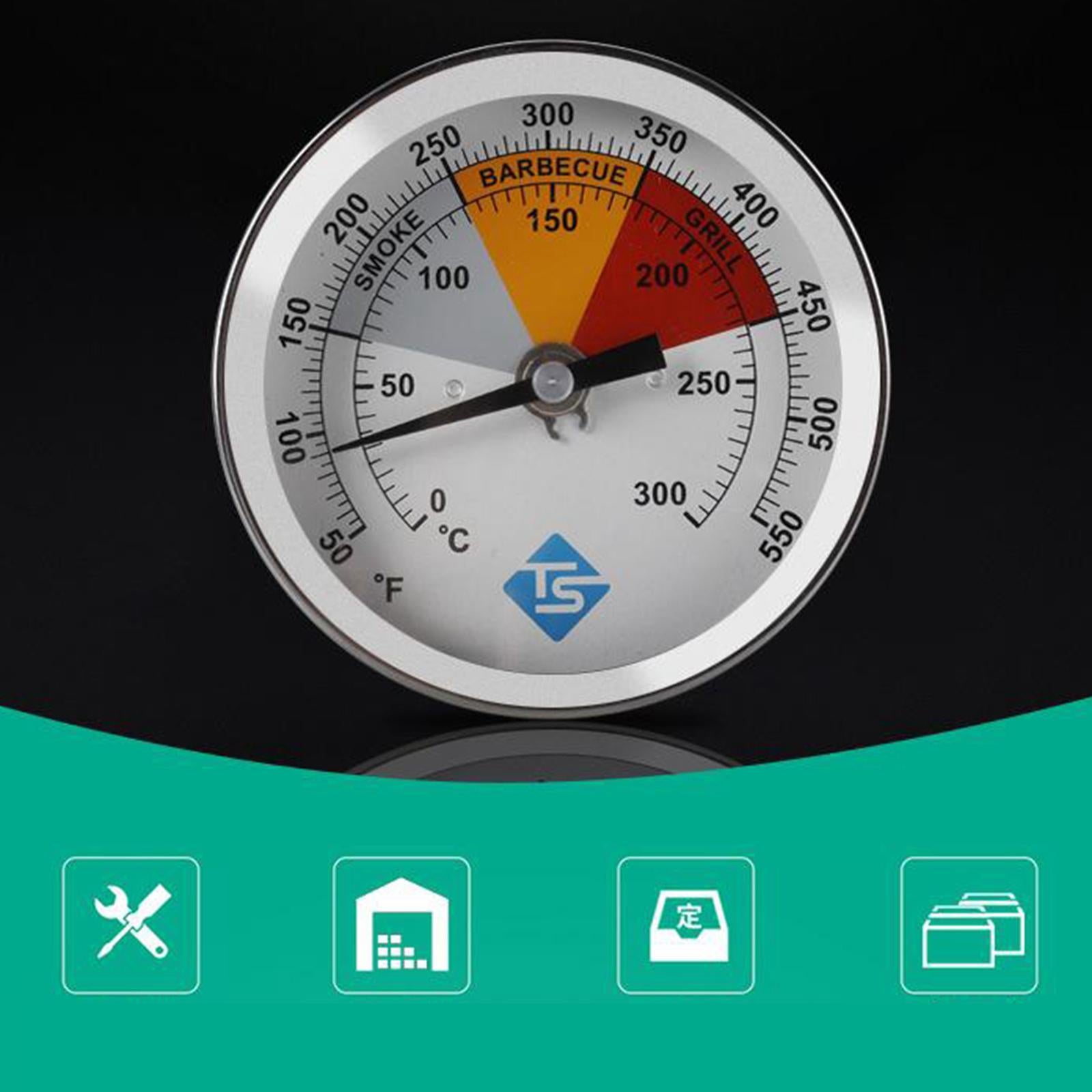 Temperature Thermometer Gauge Barbecue BBQ Grill Smoker Pit Thermostat Tool