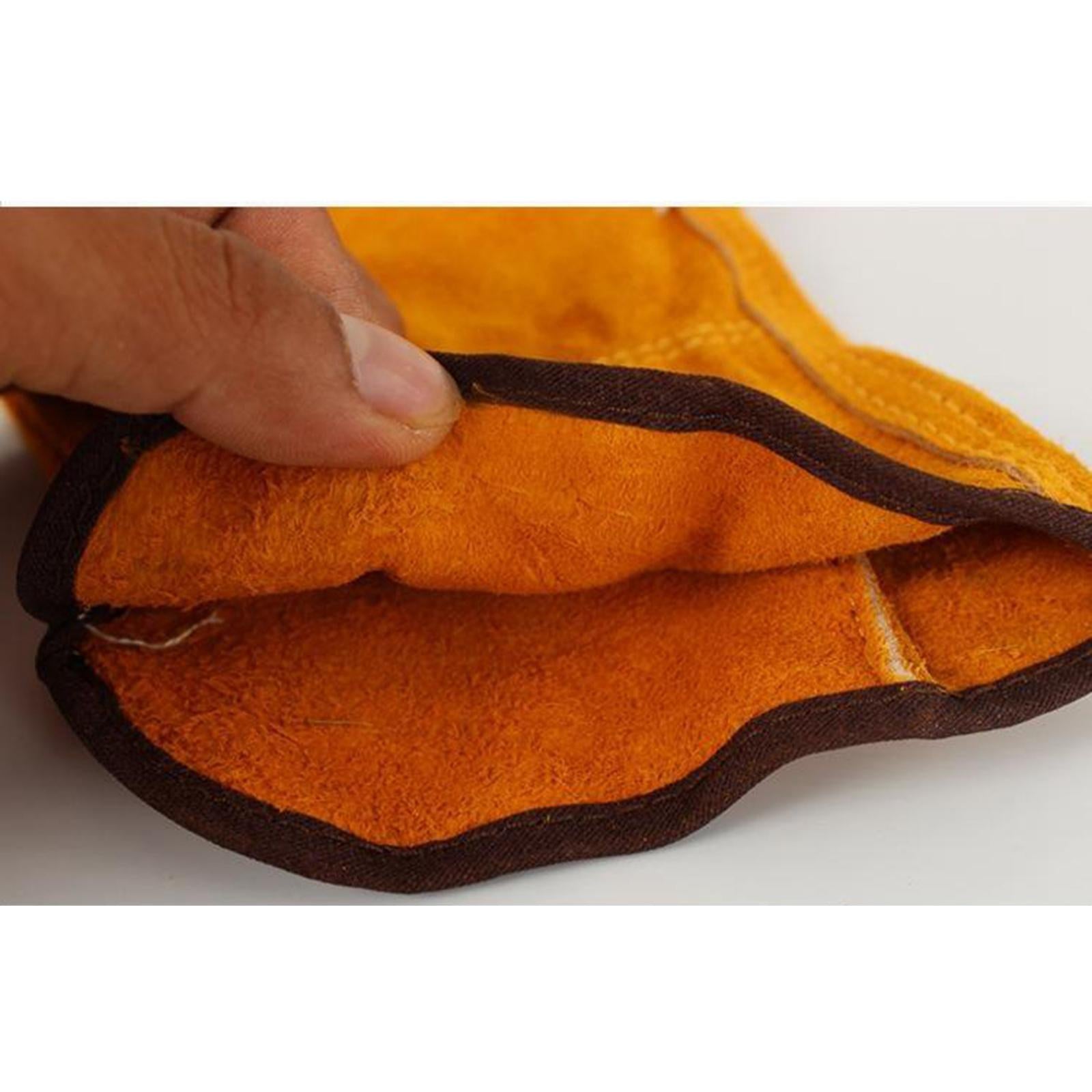 Leather Welder Gloves Heat Resistance Safety Gloves without cotton liner