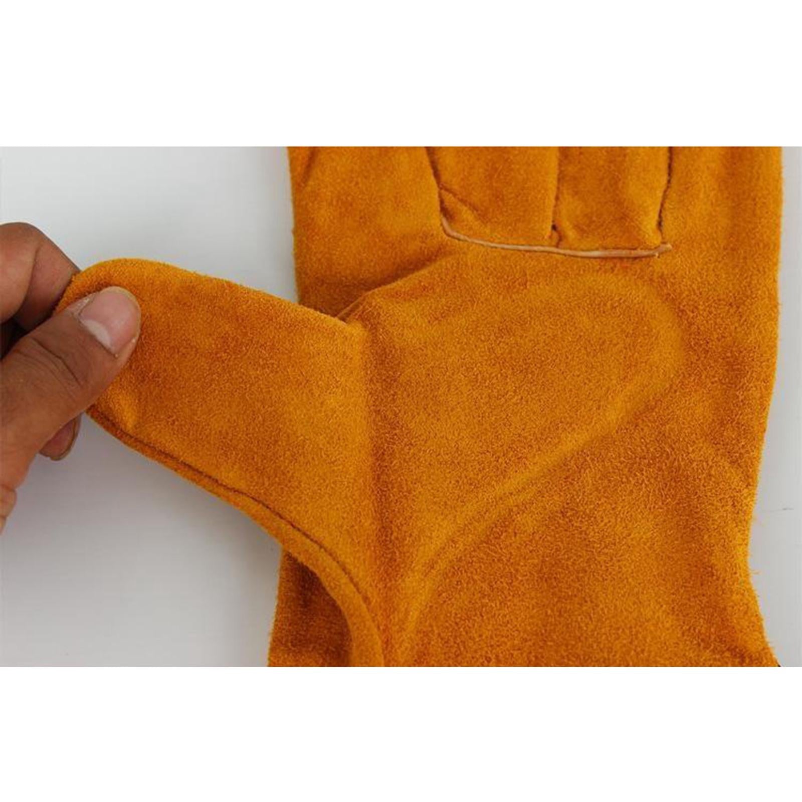 Leather Welder Gloves Heat Resistance Safety Gloves without cotton liner