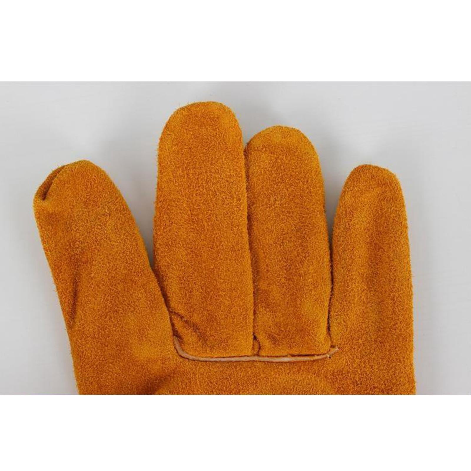 Leather Welder Gloves Heat Resistance Safety Gloves without cotton liner