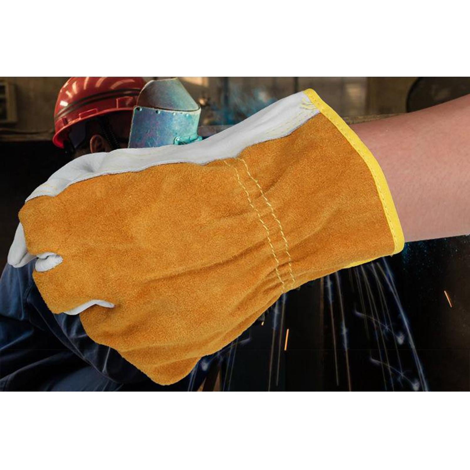 2pcs Work Heat/Fire Resistant Gloves for Oven/Grill/Fireplace/Furnace/Stove