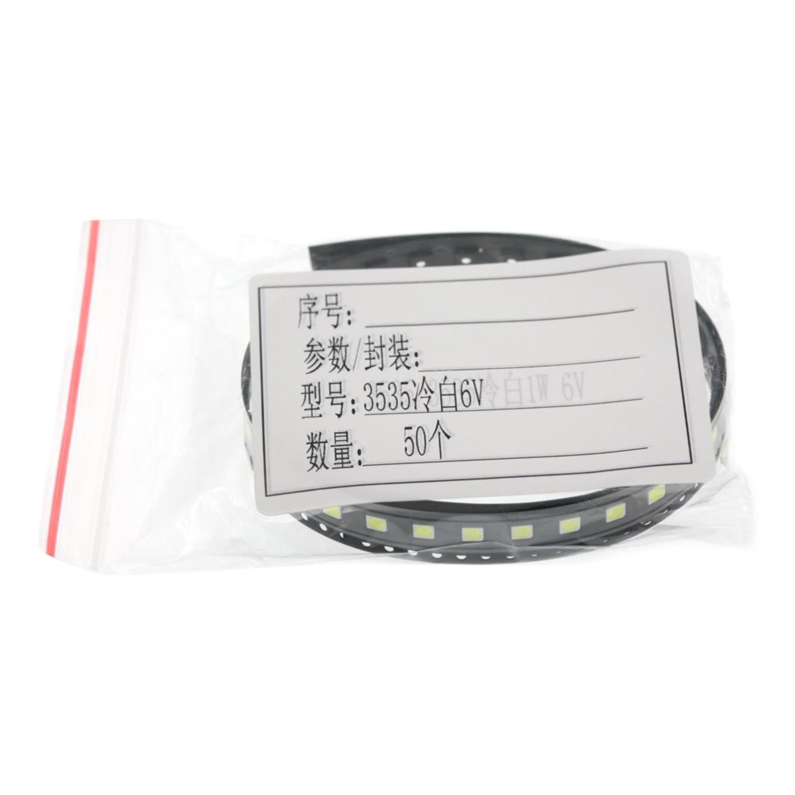 100pcs 3535 COLD WHITE SMD LED Diode Lights Surface Mount Chip 6V