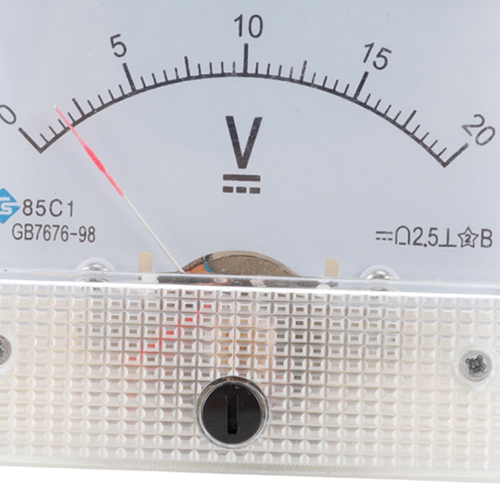 85C1 Analog Panel Meter Voltmeter DC Volt Voltage Meter Gauge DC 0-20V