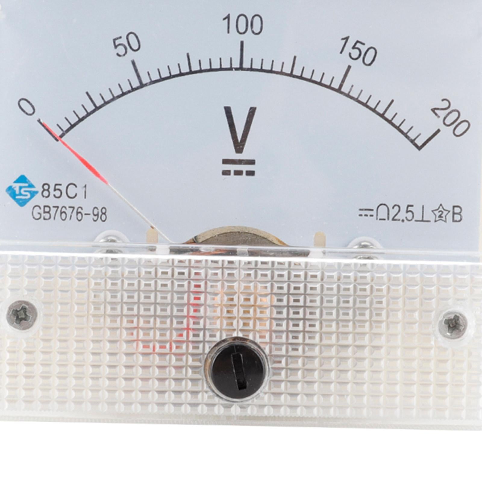 85C1 Analog Panel Meter Voltmeter DC Volt Voltage Meter Gauge DC 0-200V