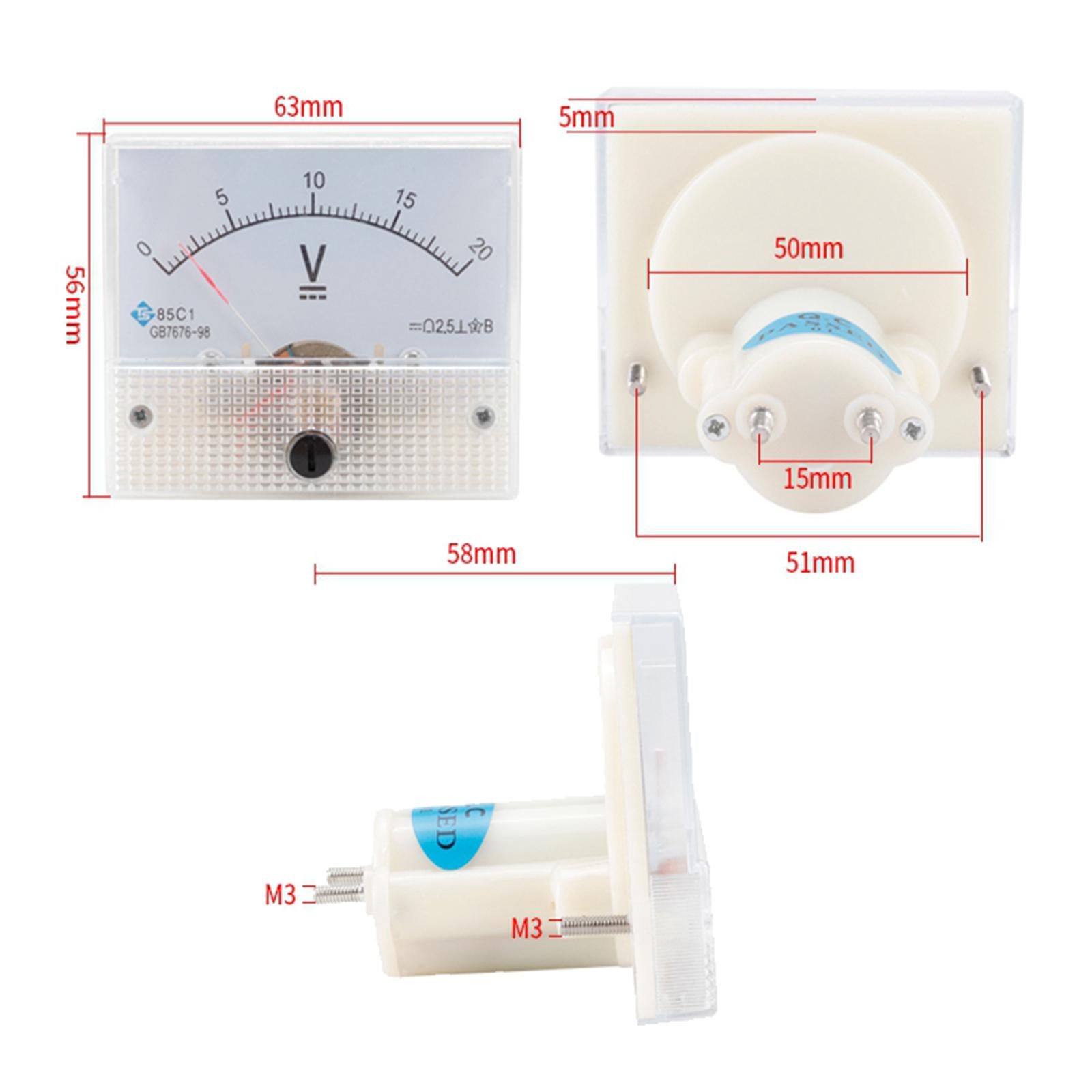 85C1 Analog Panel Meter Voltmeter DC Volt Voltage Meter Gauge DC 0-450V