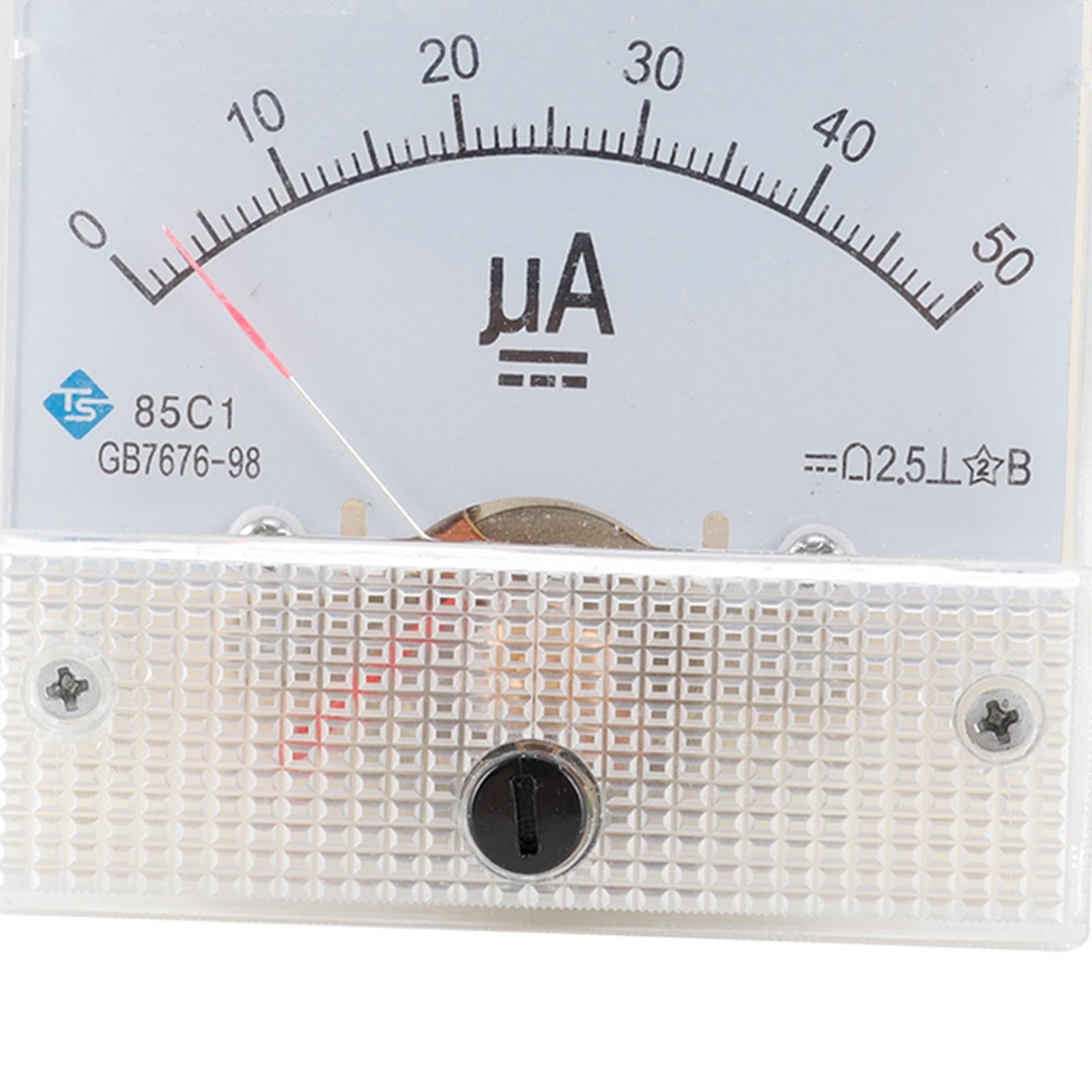 Analog Panel AMP Microamp Current Ammeter Meter Gauge DC DC 0-50uA