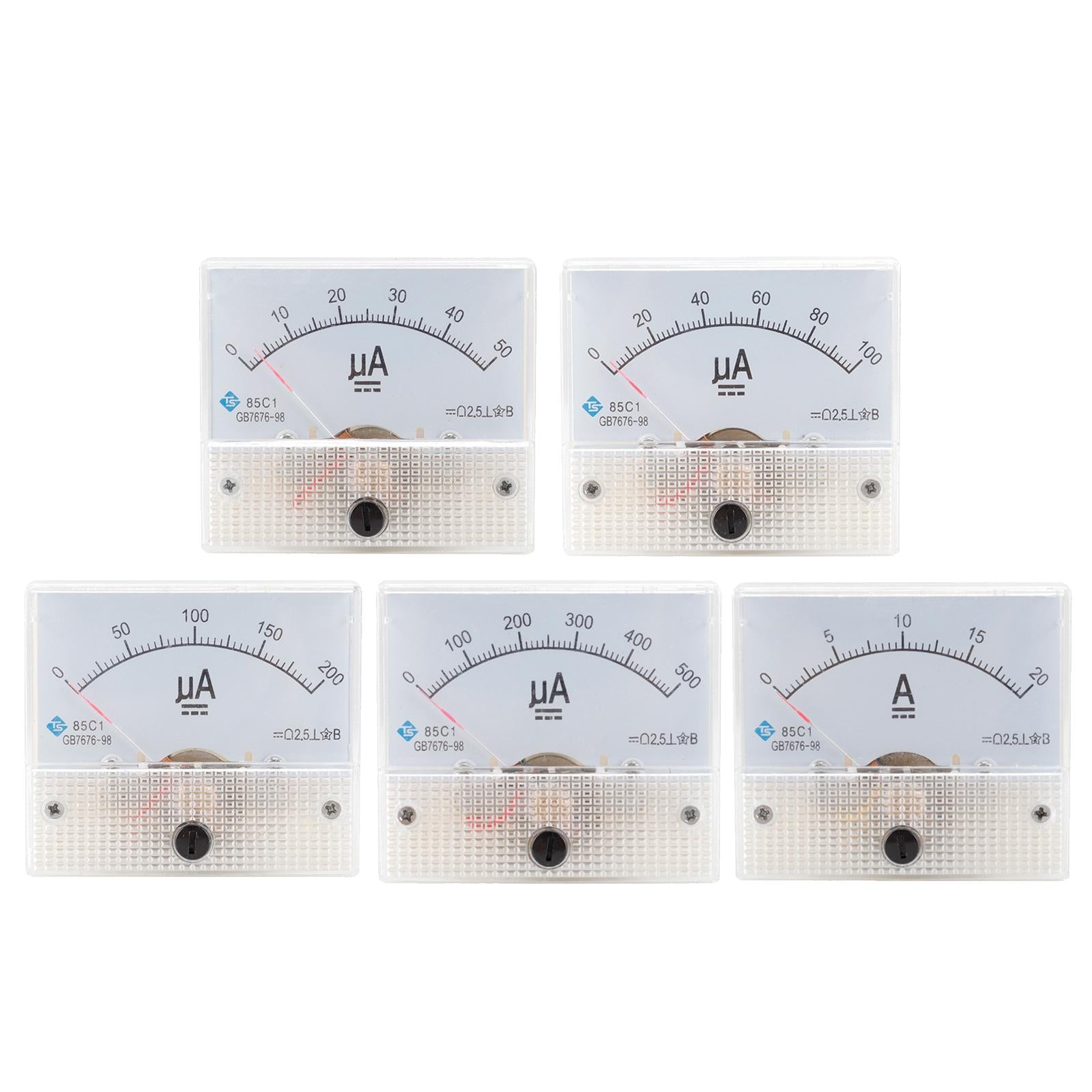 Analog Panel AMP Microamp Current Ammeter Meter Gauge DC DC 0-50uA