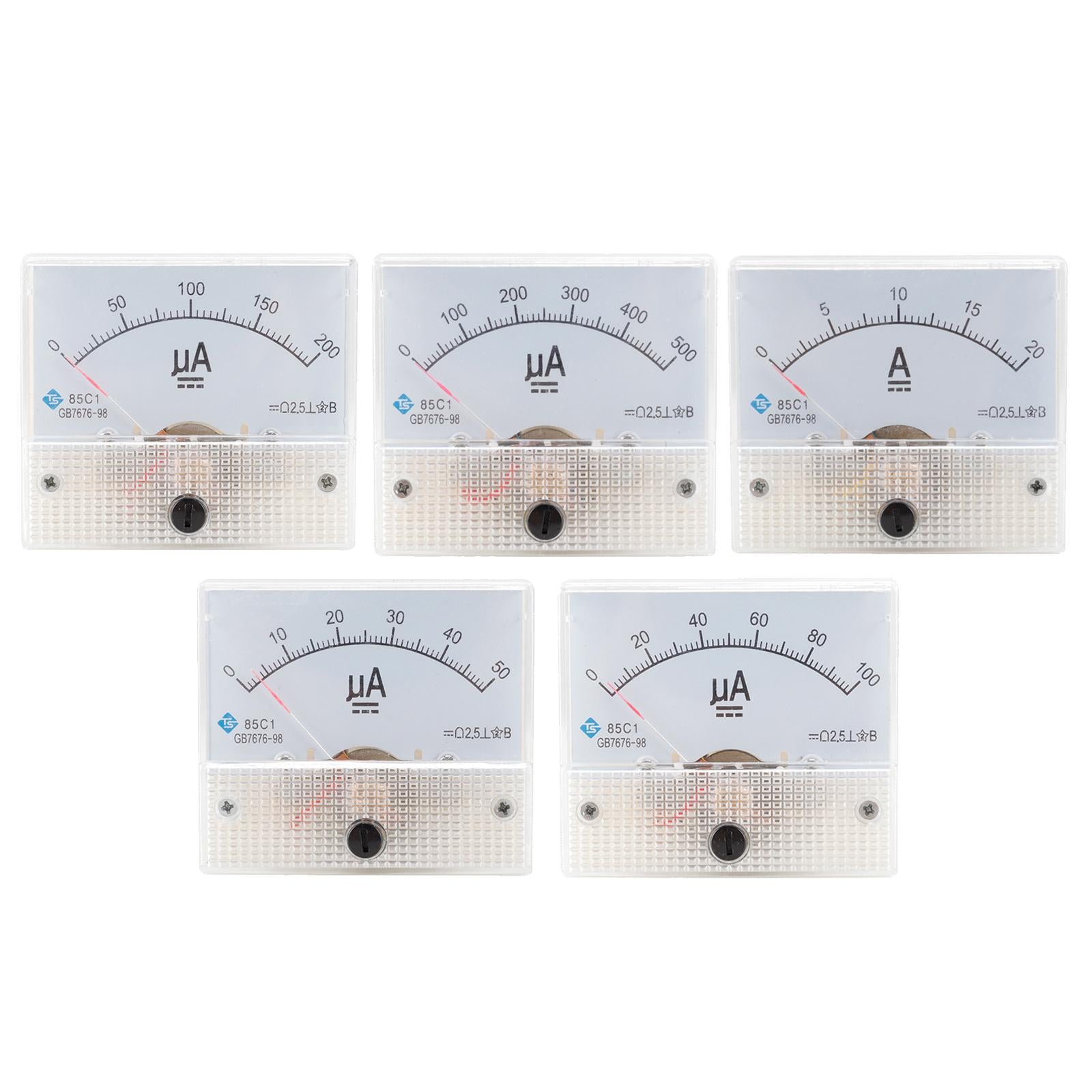 Analog Panel AMP Microamp Current Ammeter Meter Gauge DC DC 0-50uA