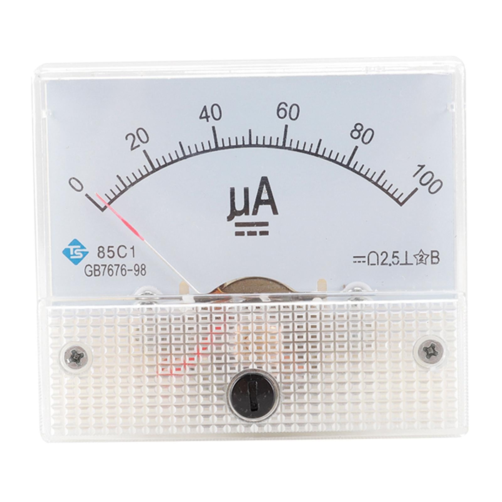 Analog Panel AMP Microamp Current Ammeter Meter Gauge DC DC 0-100uA