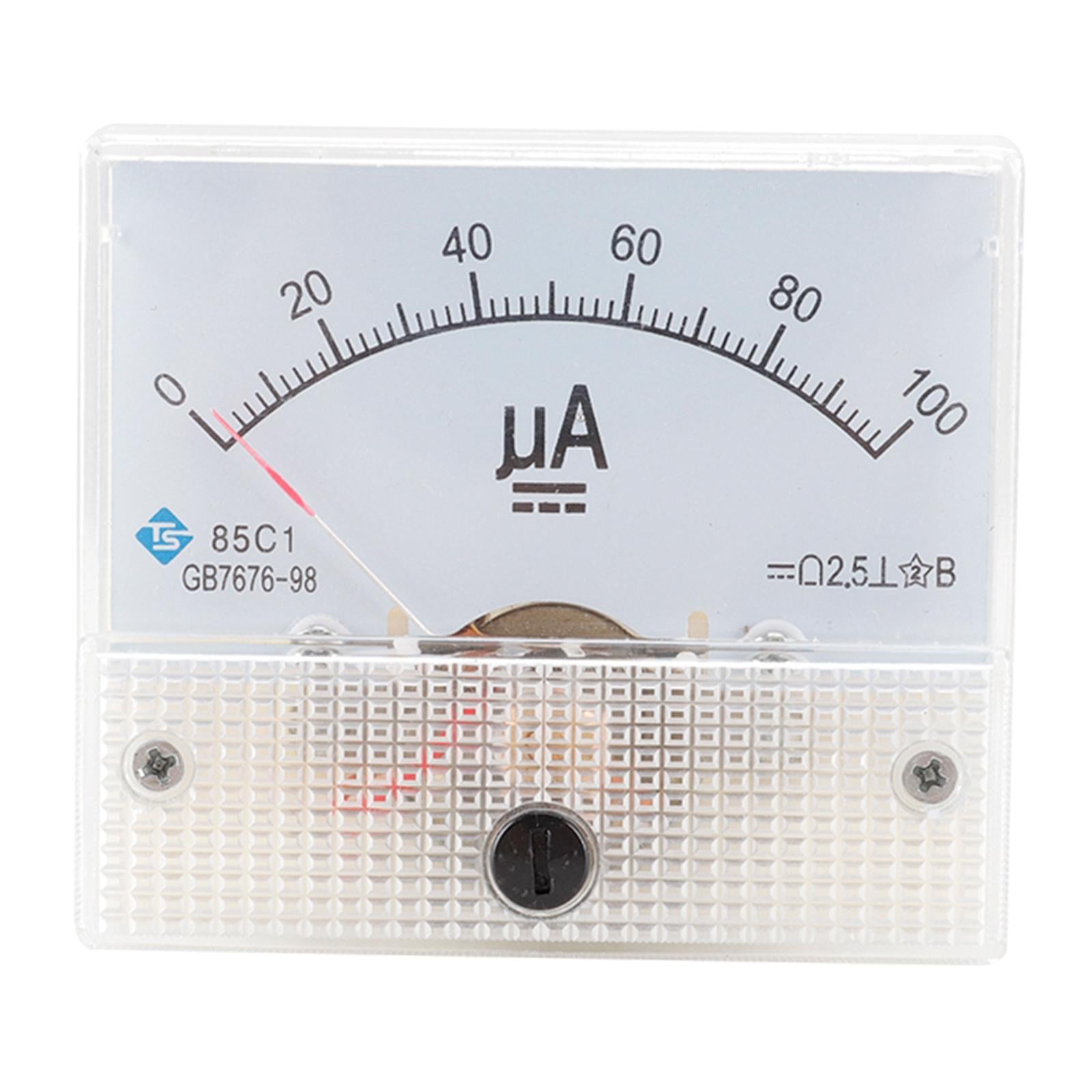 Analog Panel AMP Microamp Current Ammeter Meter Gauge DC DC 0-100uA