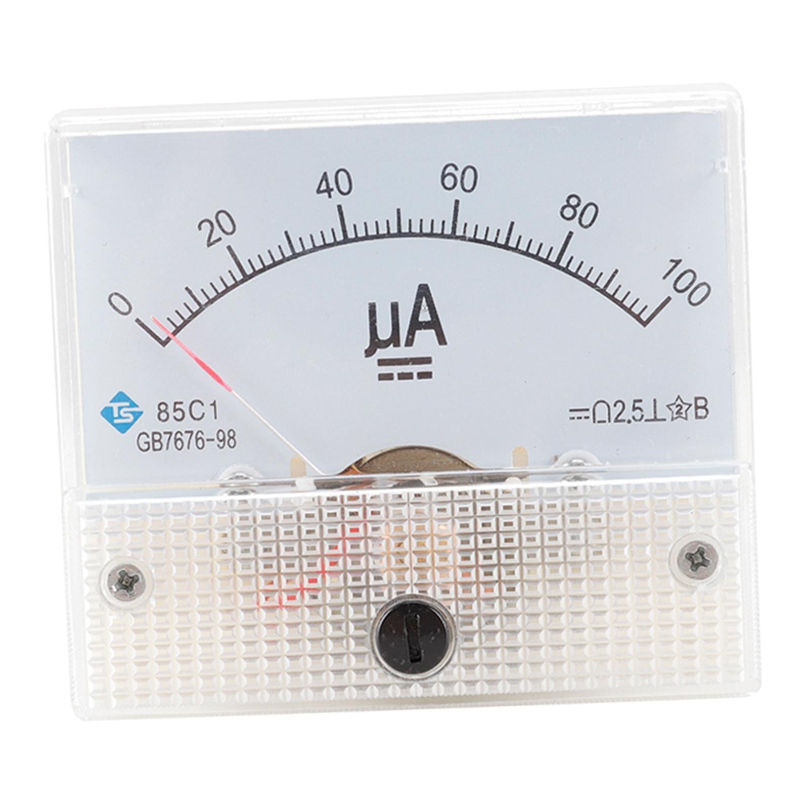 Analog Panel AMP Microamp Current Ammeter Meter Gauge DC DC 0-100uA