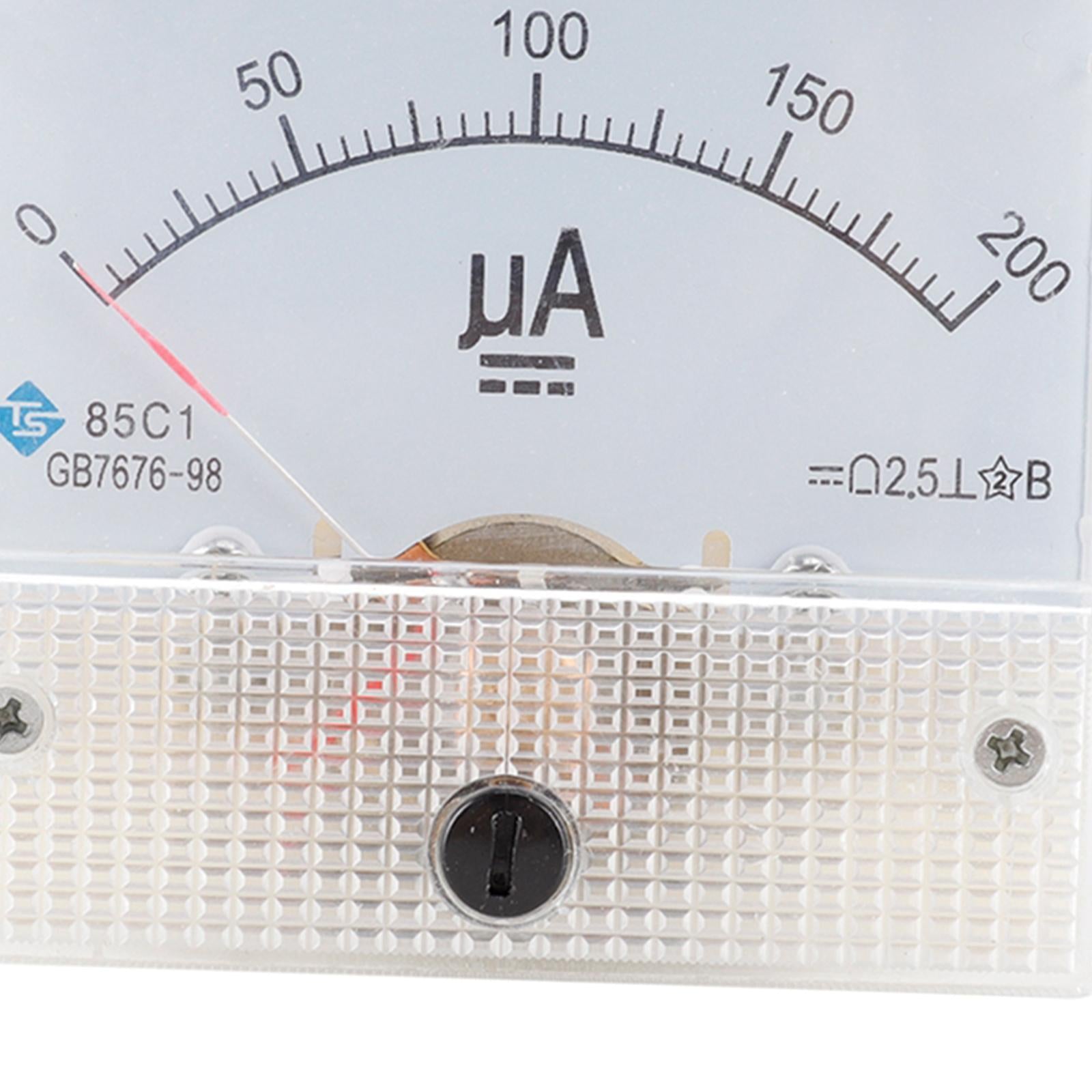 Analog Panel AMP Microamp Current Ammeter Meter Gauge DC DC 0-200uA