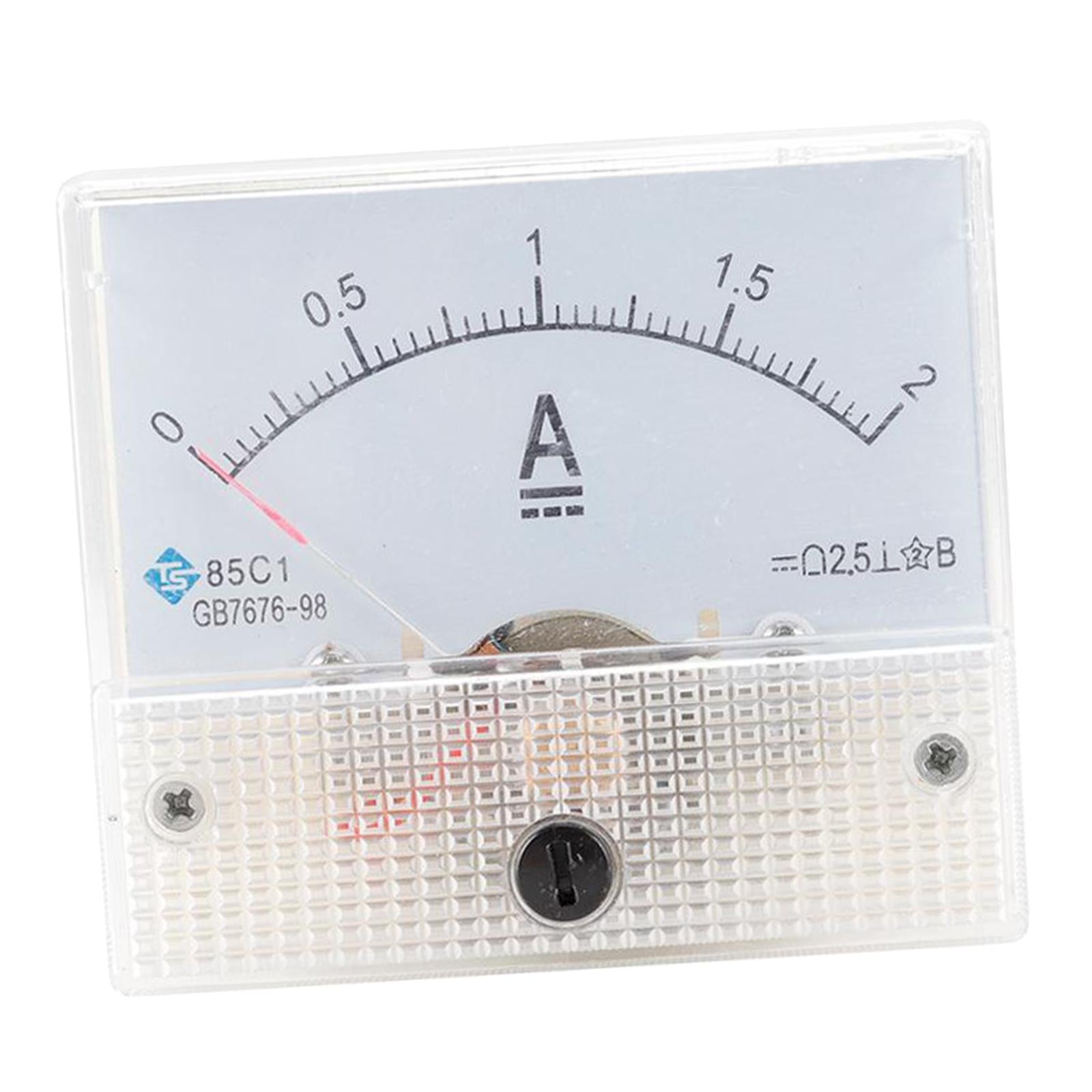 Rectangular Needle DC Ammeter Current Panel Meter Class 2.5 Charging Battery 0-2MA