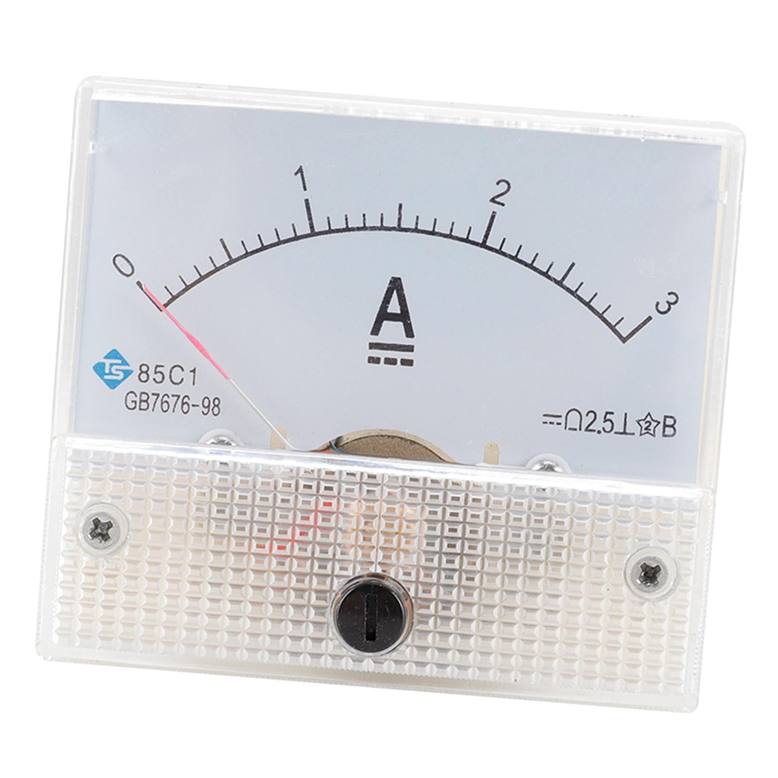 Rectangular Needle DC Ammeter Current Panel Meter Class 2.5 Charging Battery 0-3MA